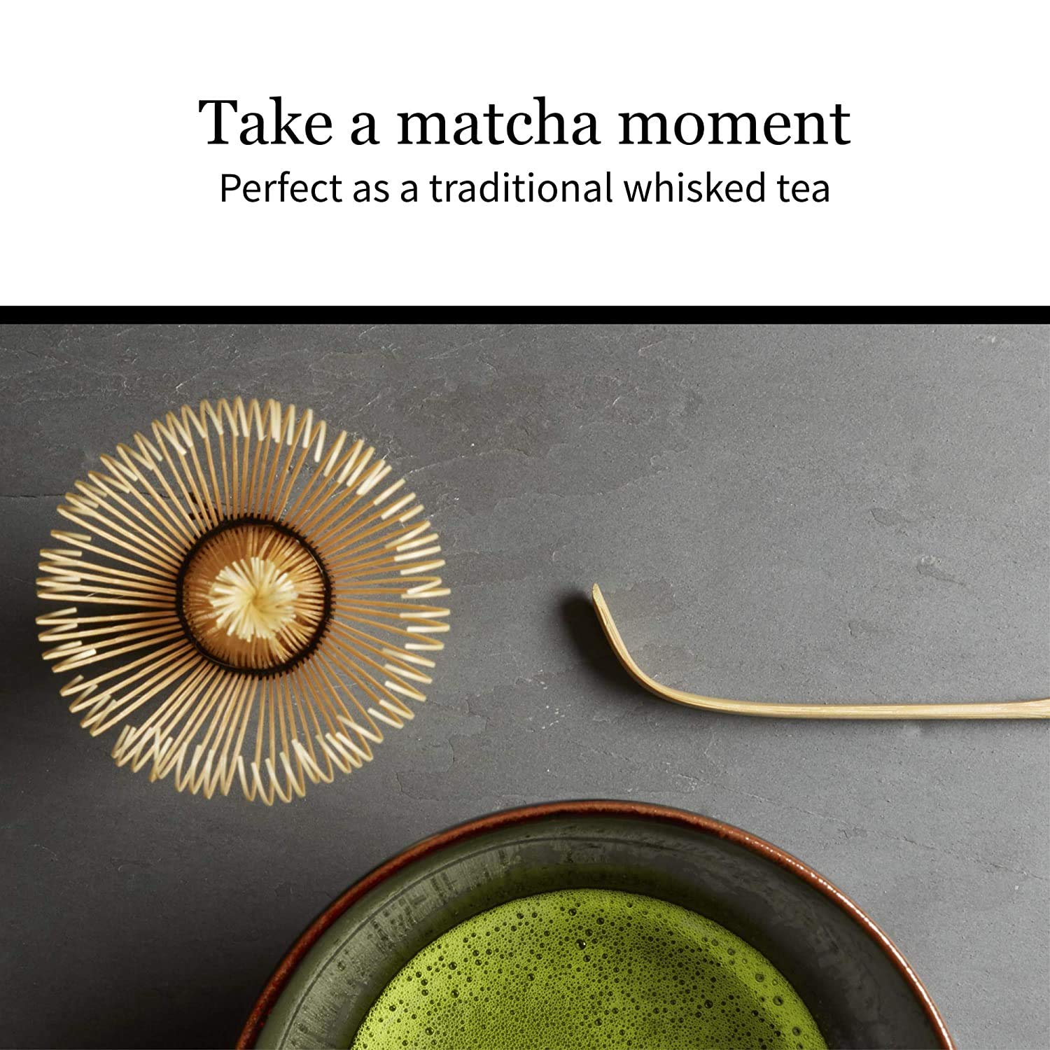 DoMatcha Traditional Japanese Chasen, 54g. Premium Organic Bamboo Matcha Whisk Set, Ideal for Green Tea. Handcrafted for Smooth, Luscious Matcha.