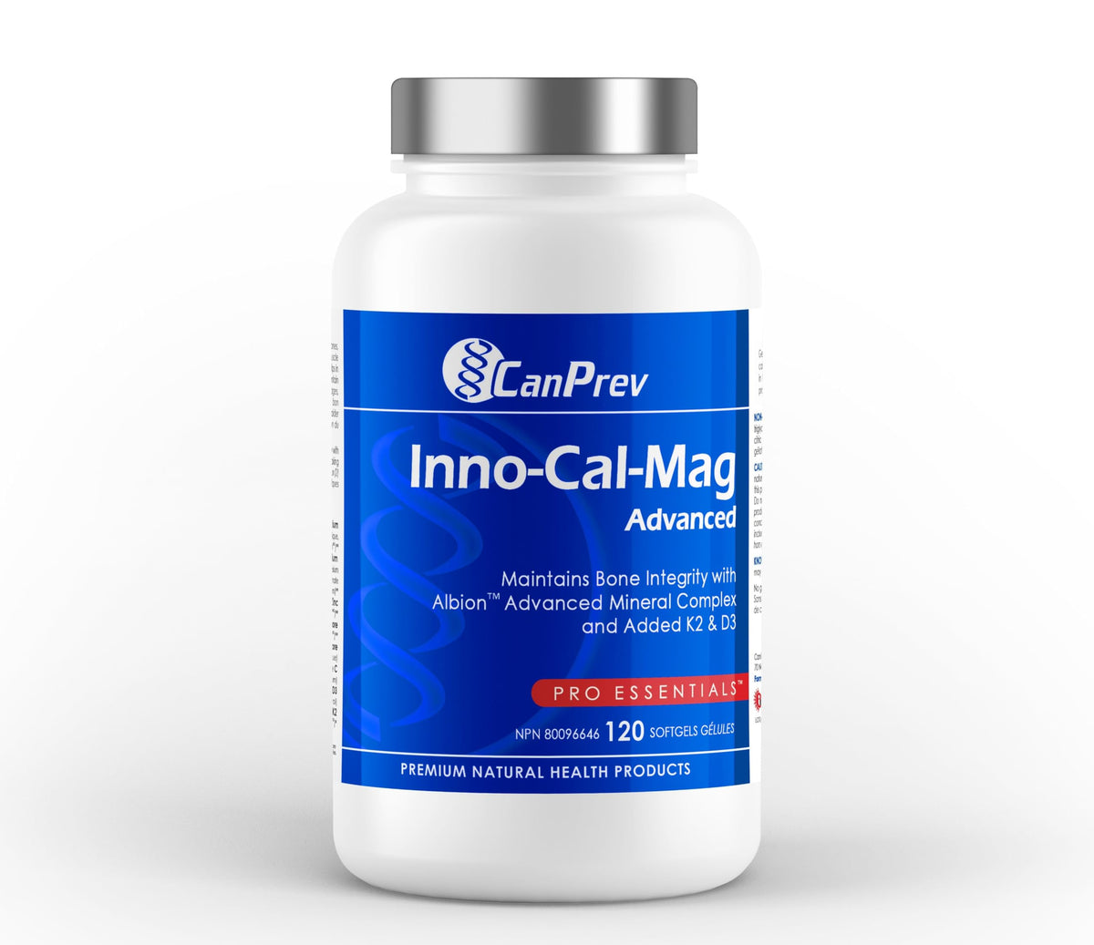 CanPrev Inno-Cal-Mag Calcium Magnesium Bisglycinate Softgels, 120 Softgels
