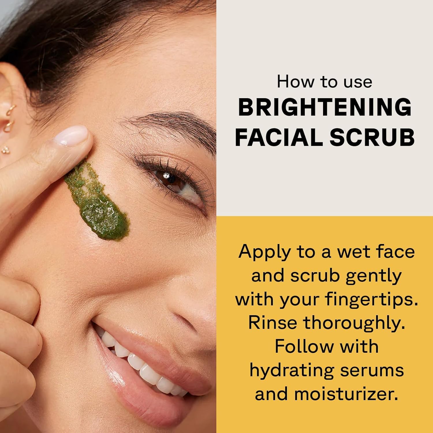 Acure Brightening Facial Scrub, Exfoliating Face Wash, Gentle Daily Scrubber & Exfoliator for Women & Men for Radiant Skin, Cleansing Wash with Sea Kelp & French Green Clay