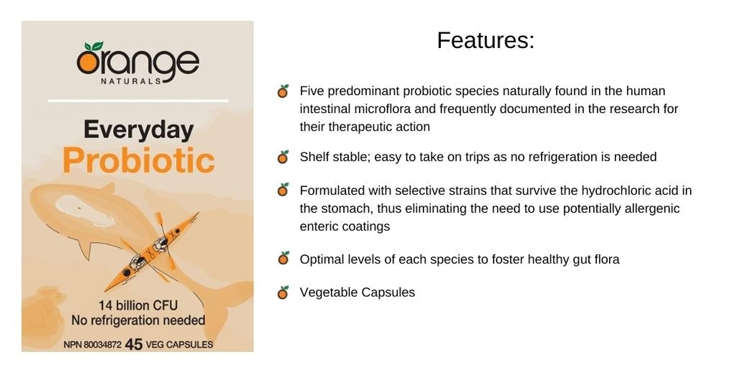 Orange Naturals - Probiotic Supplement
