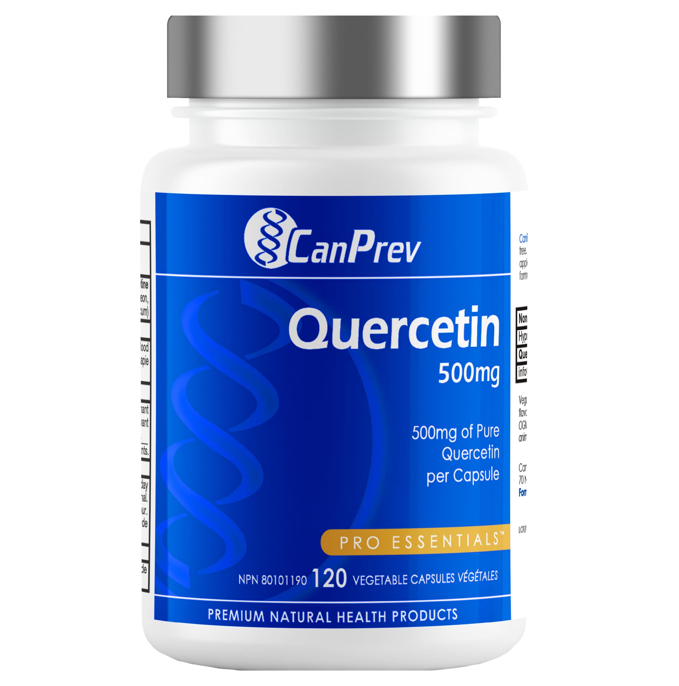 CanPrev Quercetin Supplement, 120 V-Caps 120-Day Supply - Vegan & Non-GMO - 500mg of Pure Quercetin - Promotes Healthy Circulation & Comfort During Seasonal Changes - Rich in Antioxidant Properties