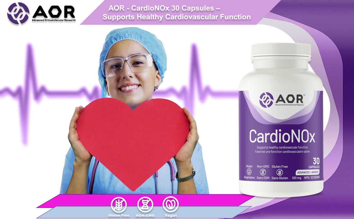 AOR CardioNOx Coenzyme Q10 100mg Capsules, Vegan, Non GMO, 30 Capsules