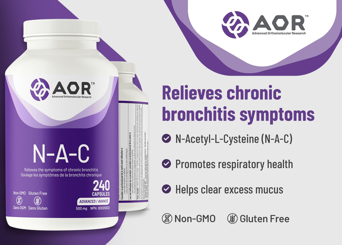 AOR NAC Supplement, N Acetyl Cysteine, 240 Capsules, 8-Month Supply