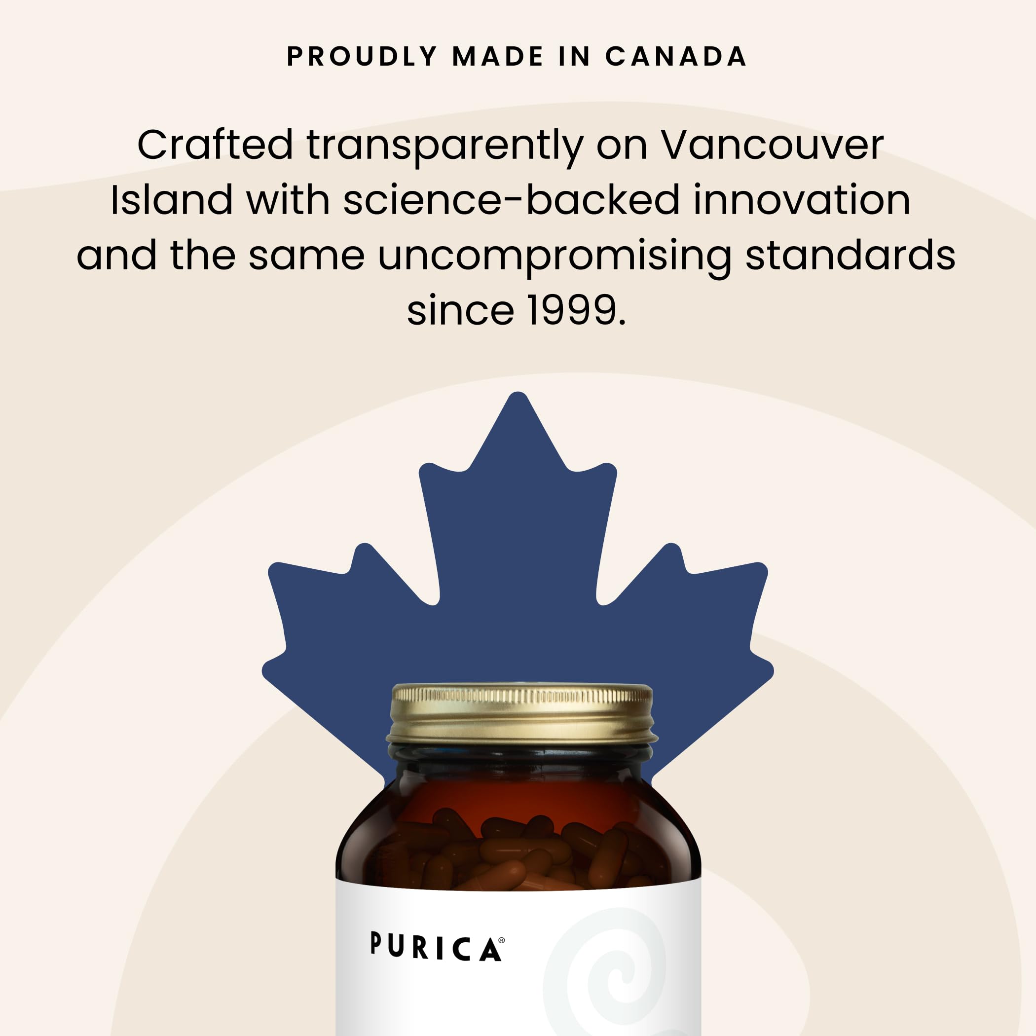 PURICA Complexe Immunitaire 7, 60 gélules - Soutien immunitaire complet avec Coriolus versicolor, Cordyceps, Reishi, Maitake, Shiitake, Champignon du Soleil - Vitalité à spectre complet, Améliore la santé et le bien-être