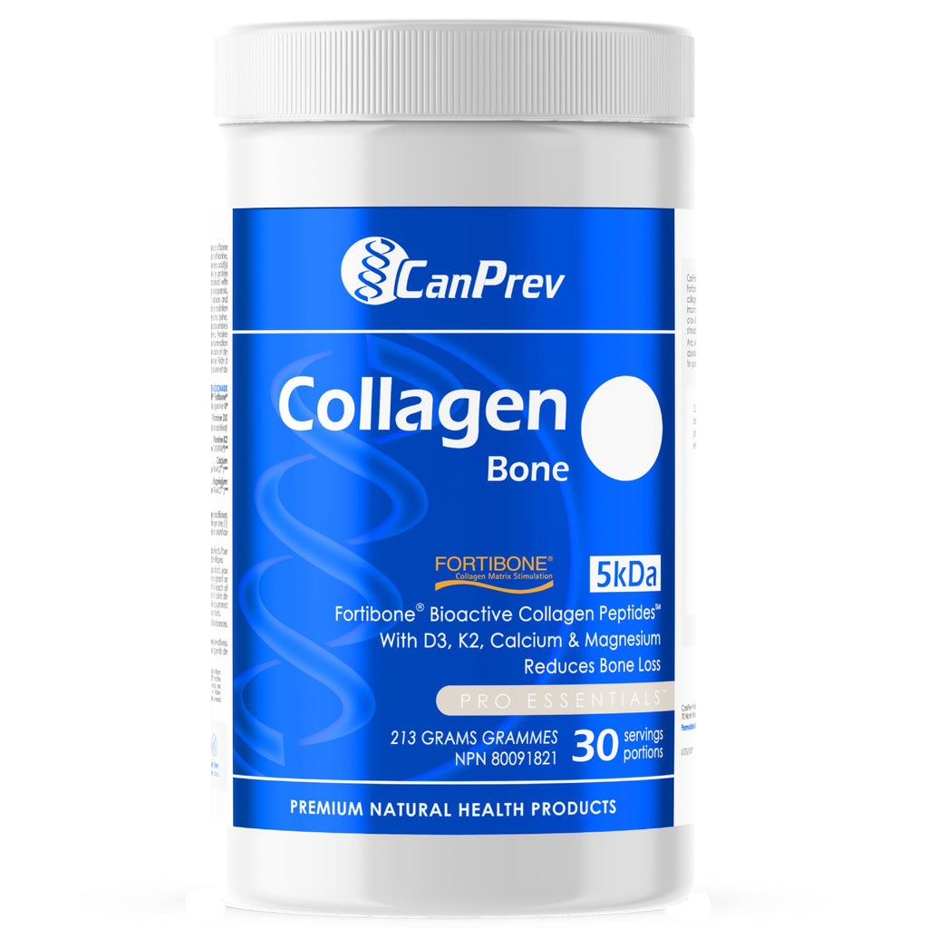 CanPrev Collagen Bone, 213g Powder 30-Servings, Fortibone Bioactive Collagen Peptides with D3, K2, Calcium & Magnesium - Hydrolyzed for Enhanced Absorption, Support Strong Bones, Non-GMO & Gluten-Free