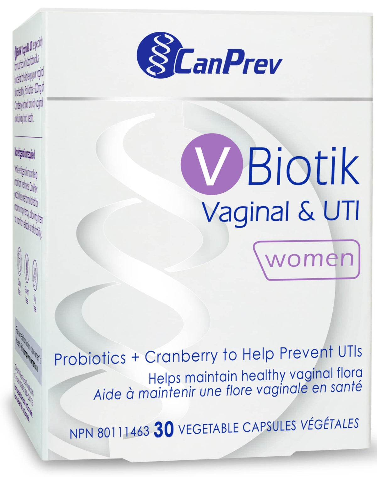 CanPrev V-Biotik Probiotics for Women, Cranberry, 10B CFU, 30 Capsules