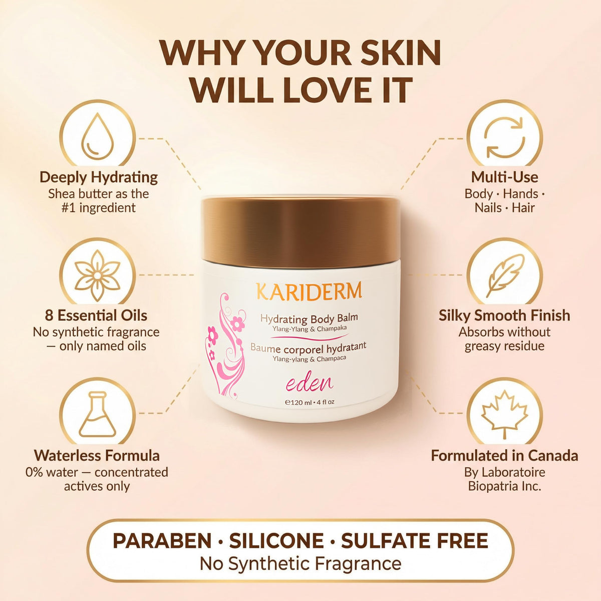 KARIDERM - Hydrating Body Balm, 120 ml