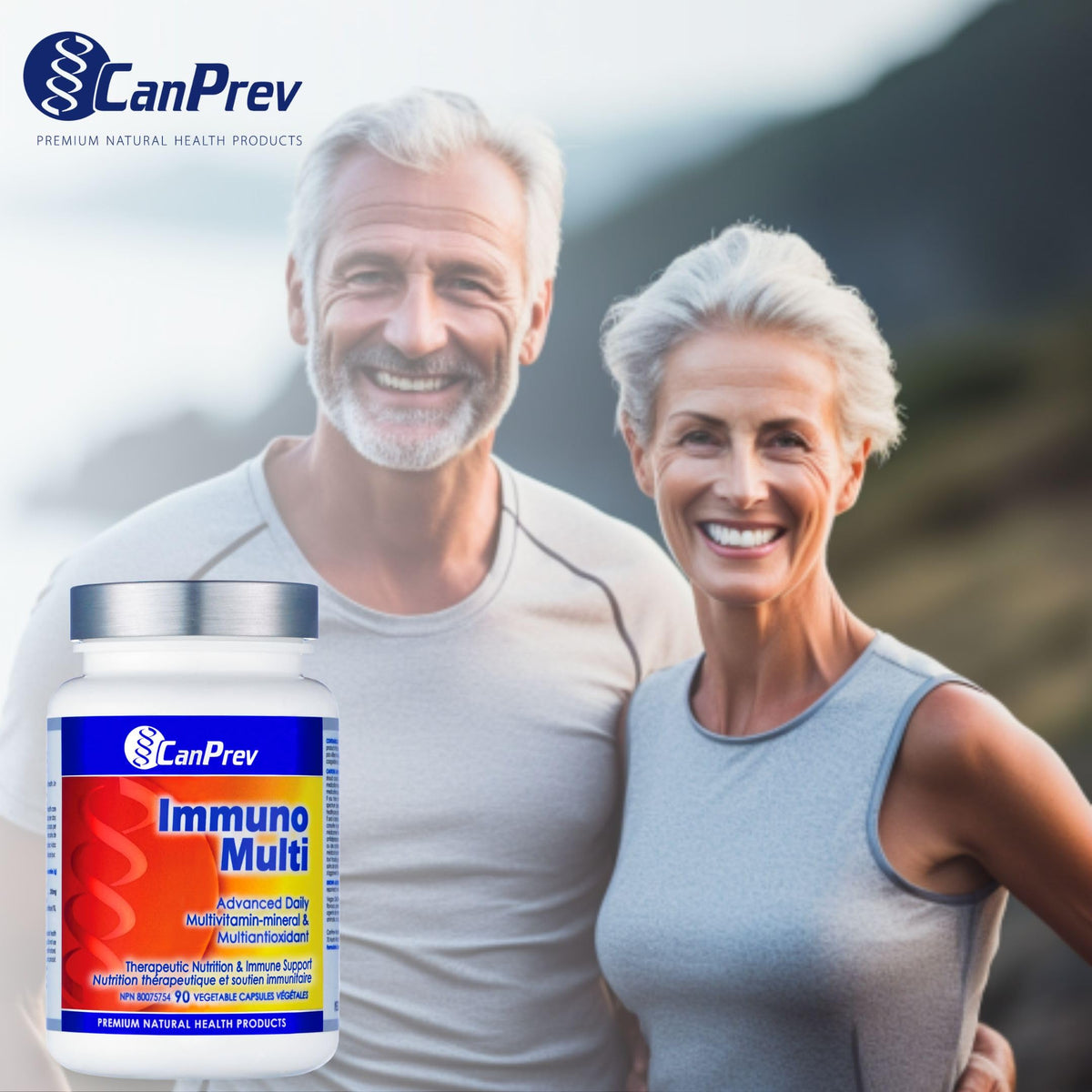 CanPrev Immuno Multi, Multivitamin Supplement, Magnesium, Zinc, 90 Veg Caps