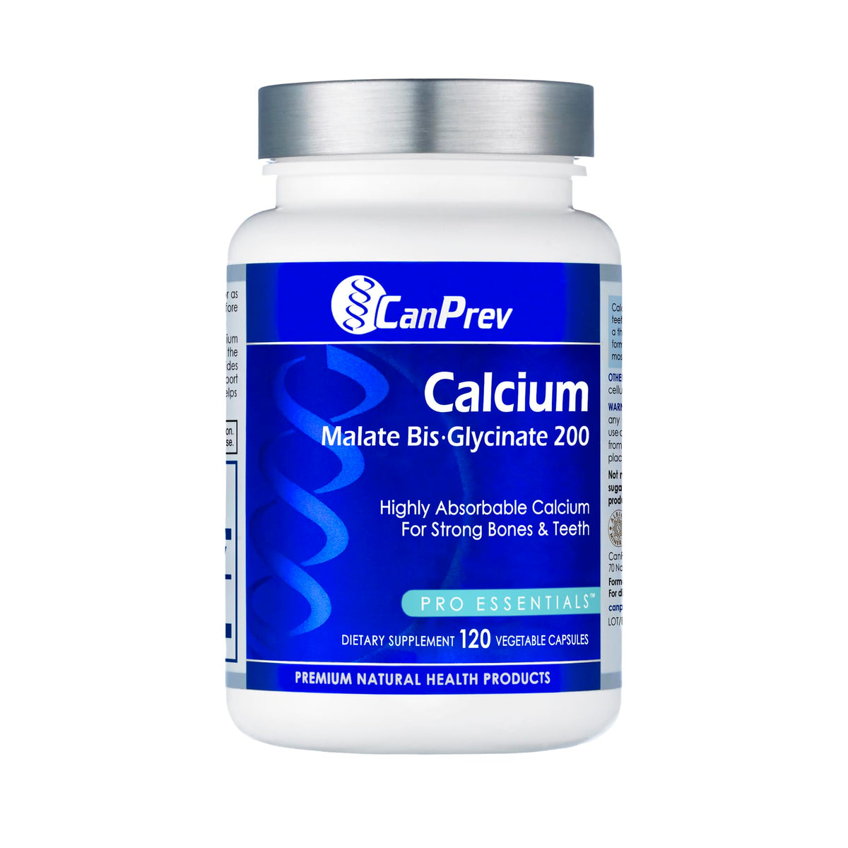 CanPrev Calcium Supplements, Bis-Glycinate Capsules, 200 mg, 120 Capsules