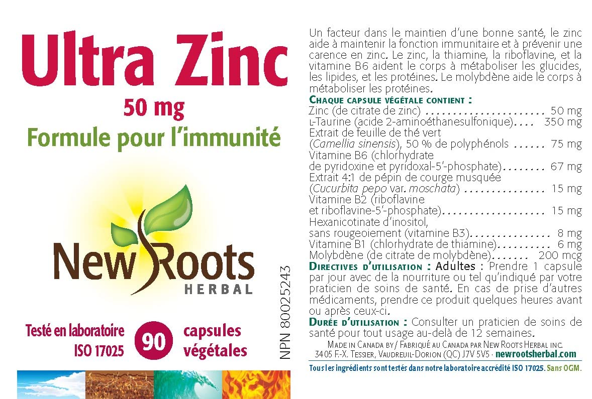 New Roots Herbal - Ultra Zinc - 90 capsules