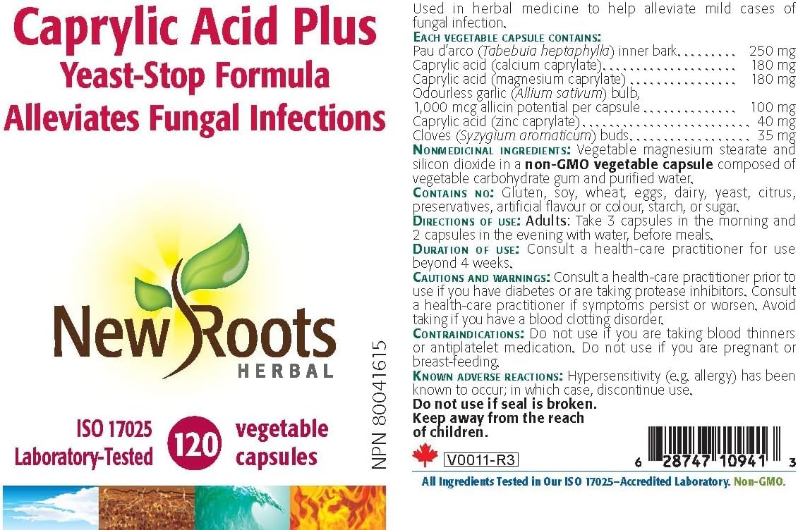 New Roots Herbal - Acide Caprylique Plus