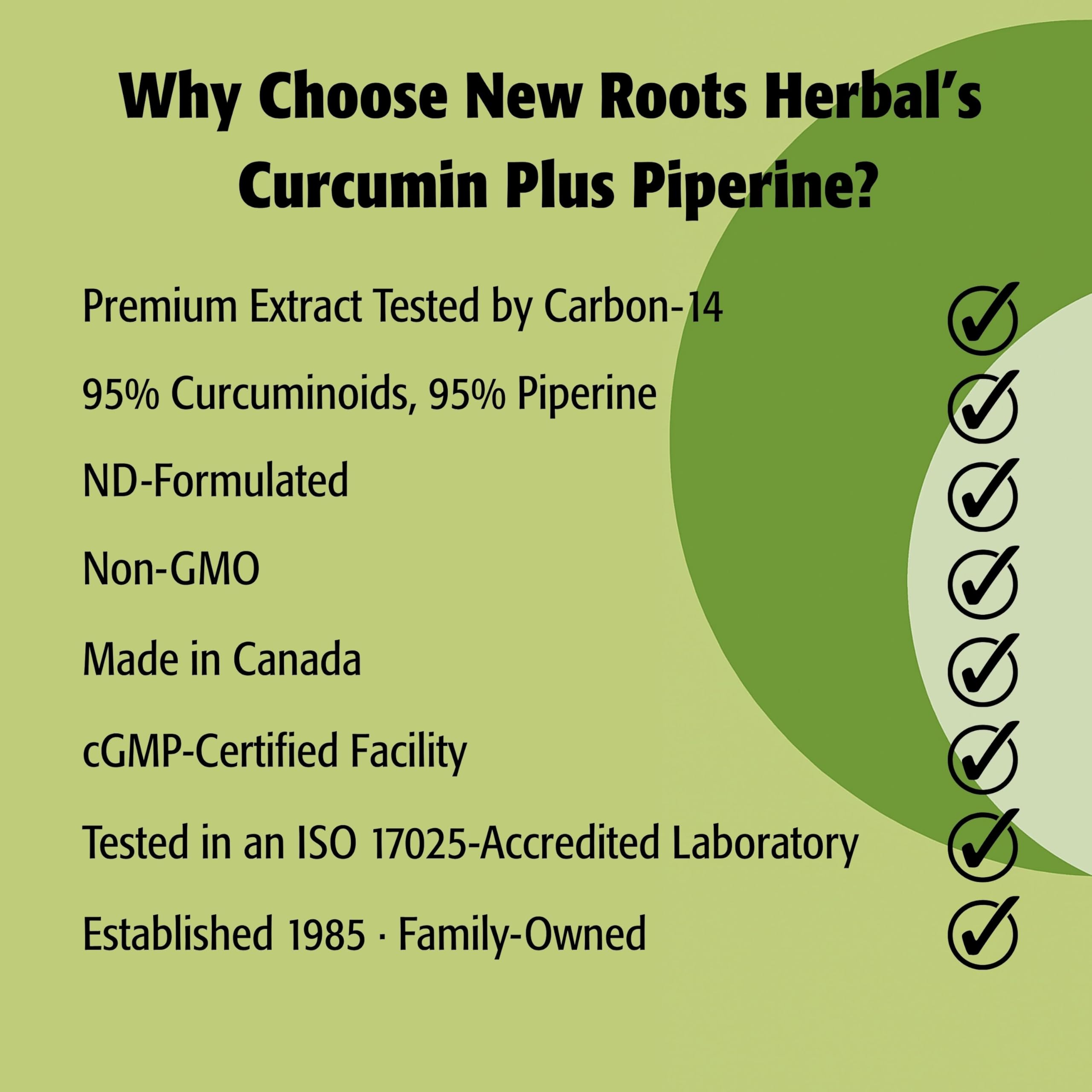 New Roots Herbal - Curcumine Plus Pipérine 500mg - 90 Capsules - 95% Curcuminoïdes - Curcumine de Curcuma 500mg - Pilules de Curcuma Suppléments Anti-inflammatoires - Curcumine de Curcuma avec Poivre Noir
