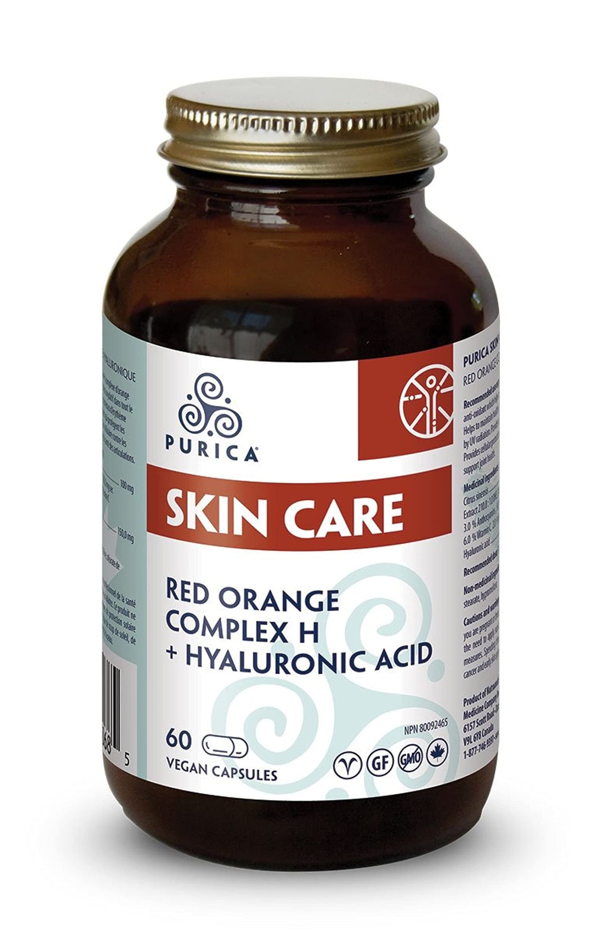 PURICA Skin Care, Red Orange Complex, Hyaluronic Acid, 60 Day Supply