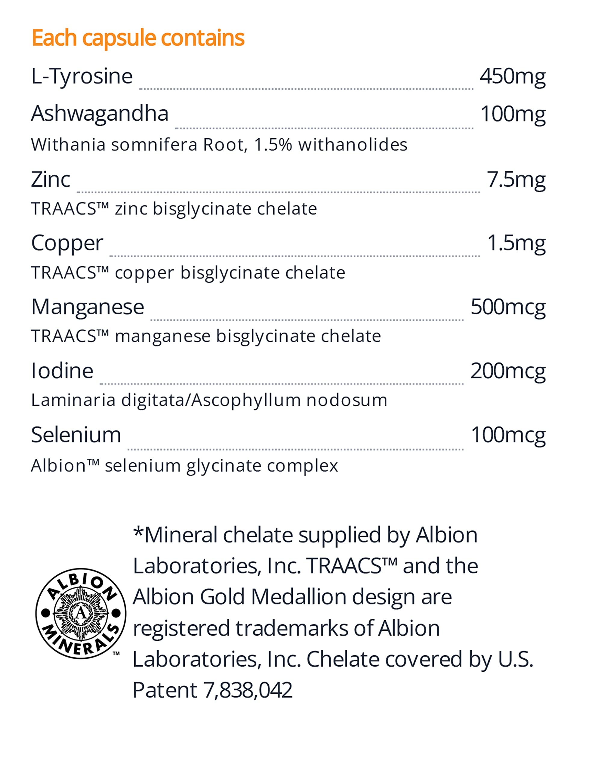 Orange Naturals - Thyroid Spark, 60 gélules (30 jours) - Soutient la fonction saine de la glande thyroïde et votre métabolisme - Prévient la carence en iode - Antioxydant pour combattre les dommages oxydatifs