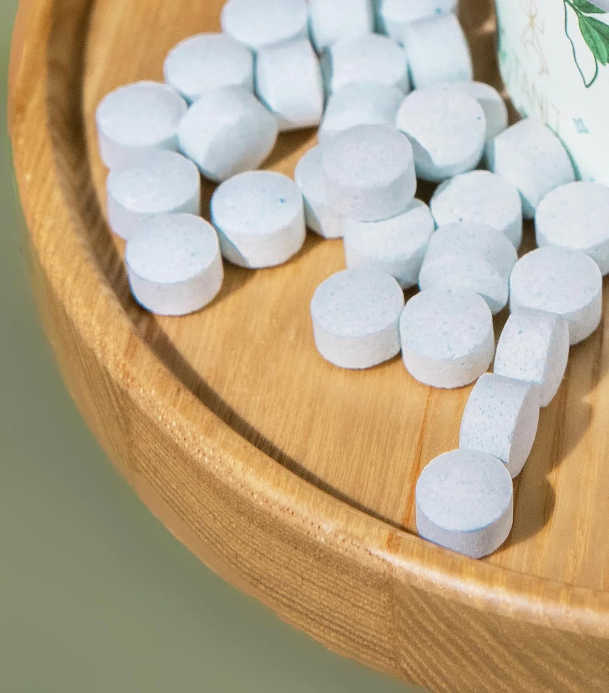 TANIT TANITABS Chewable Mouthwash Tablets - Portable & Mini Size for Travel, Perfect for Bad Breath - Comes in Eco-Friendly Bamboo Jar - Fresh Mint Flavor - 124 Count