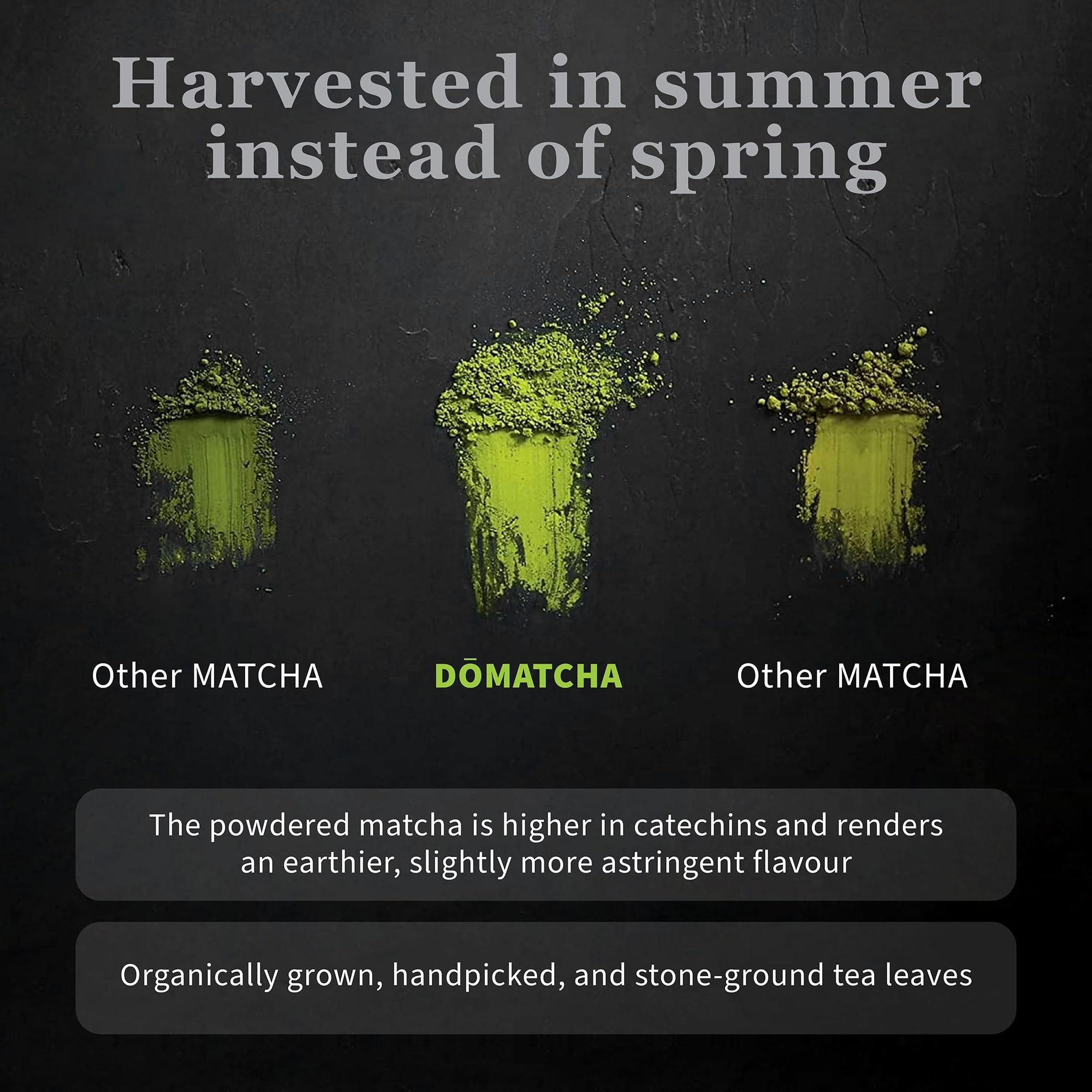 DoMatcha Récolte d'été - Poudre de thé vert matcha japonais pour smoothies, lattes, pâtisseries et créations culinaires - Riche en antioxydants, couleur verte éclatante, certifié casher