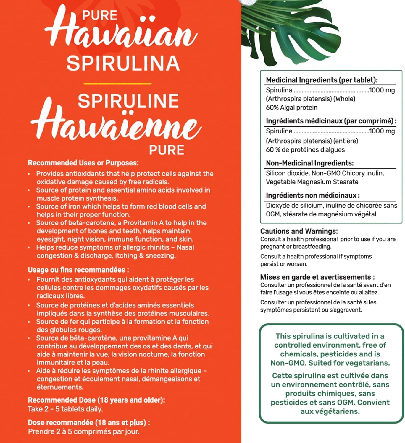 Gandalf Pure Hawaiian Spirulina 1000mg