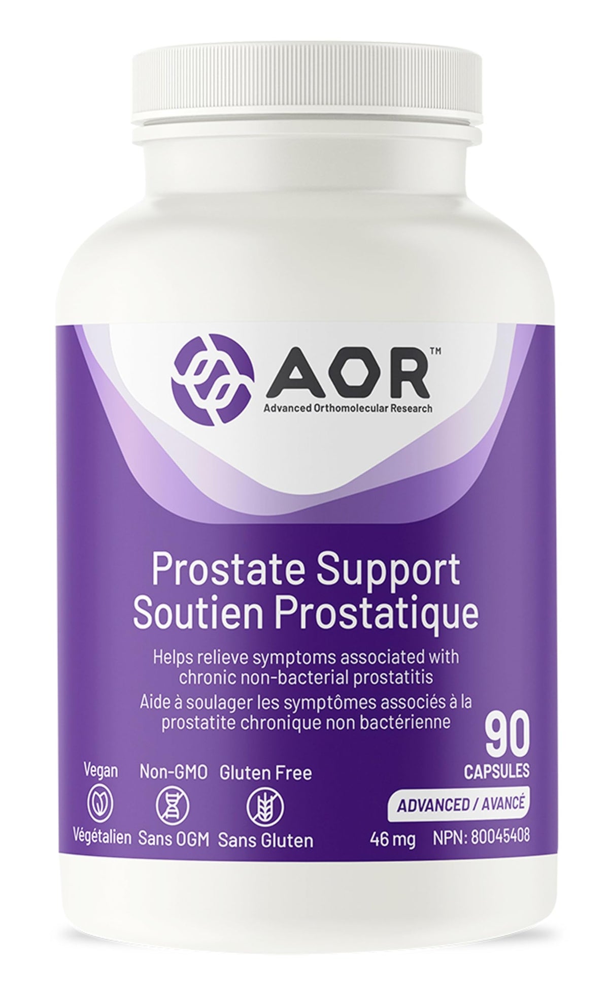 AOR Prostate Support Supplement, Pollen Extract, 90 Capsules, 30 Day Supply