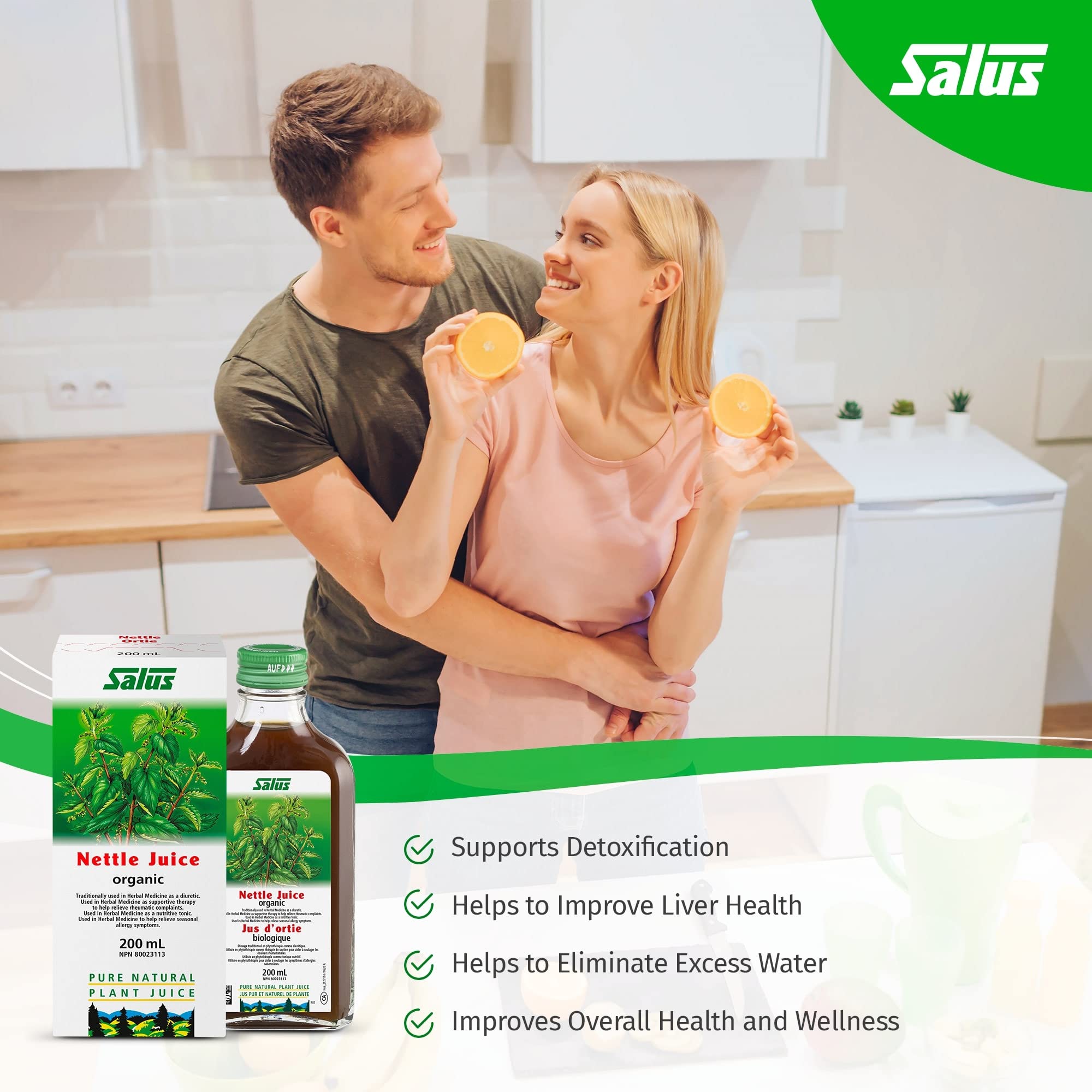 Salus Nettle Fresh Plant Juice | Antihistamine ‚Äì Seasonal Allergy Relief | Herbal Supplement for Sinus and Nasal Health | Supports Immune and Respiratory System | Organic & Vegan-Friendly 200ml