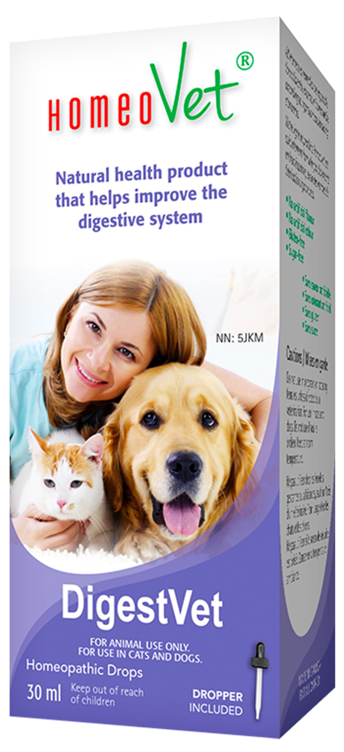 HomeoVet DigestVet Formule enzymatique digestive avancée pour chats et chiens, 30 ml - Aide digestive homéopathique - Soutient les estomacs sensibles et l'absorption optimale des nutriments - Supplément pour la santé digestive des animaux de compagnie