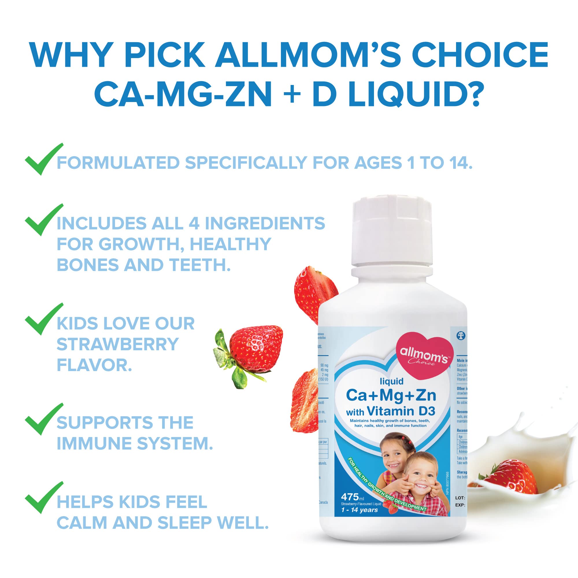 AllMom's Choice Ca + Mg + Zn with Vitamin D3