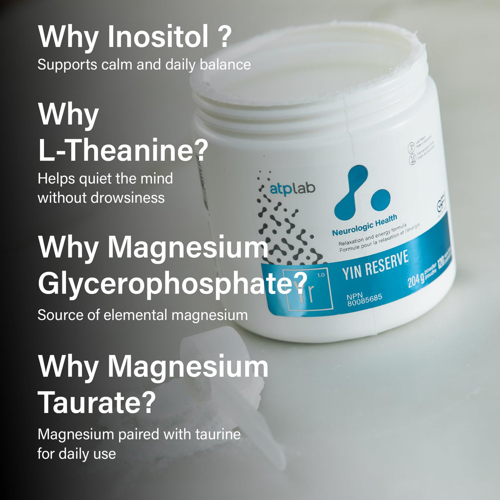 ATP LAB - Yin Reserve 204g Powder 120-Servings - Promote Relaxation and Sleep - Teeth Health and Bone Health Supplement - Heart Muscle Funtion Electrolyte Balance