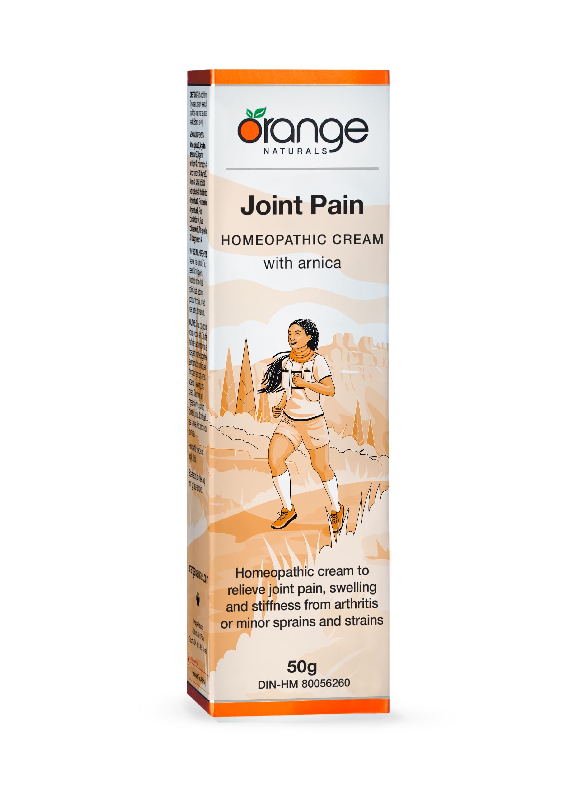 Orange Naturals Crème Douleur Articulaire à l'arnica, 50g – Soulagement apaisant pour les tensions musculaires, les contusions, les gonflements et les entorses, les douleurs au genou et à l'épaule – Crème non grasse pour un confort quotidien