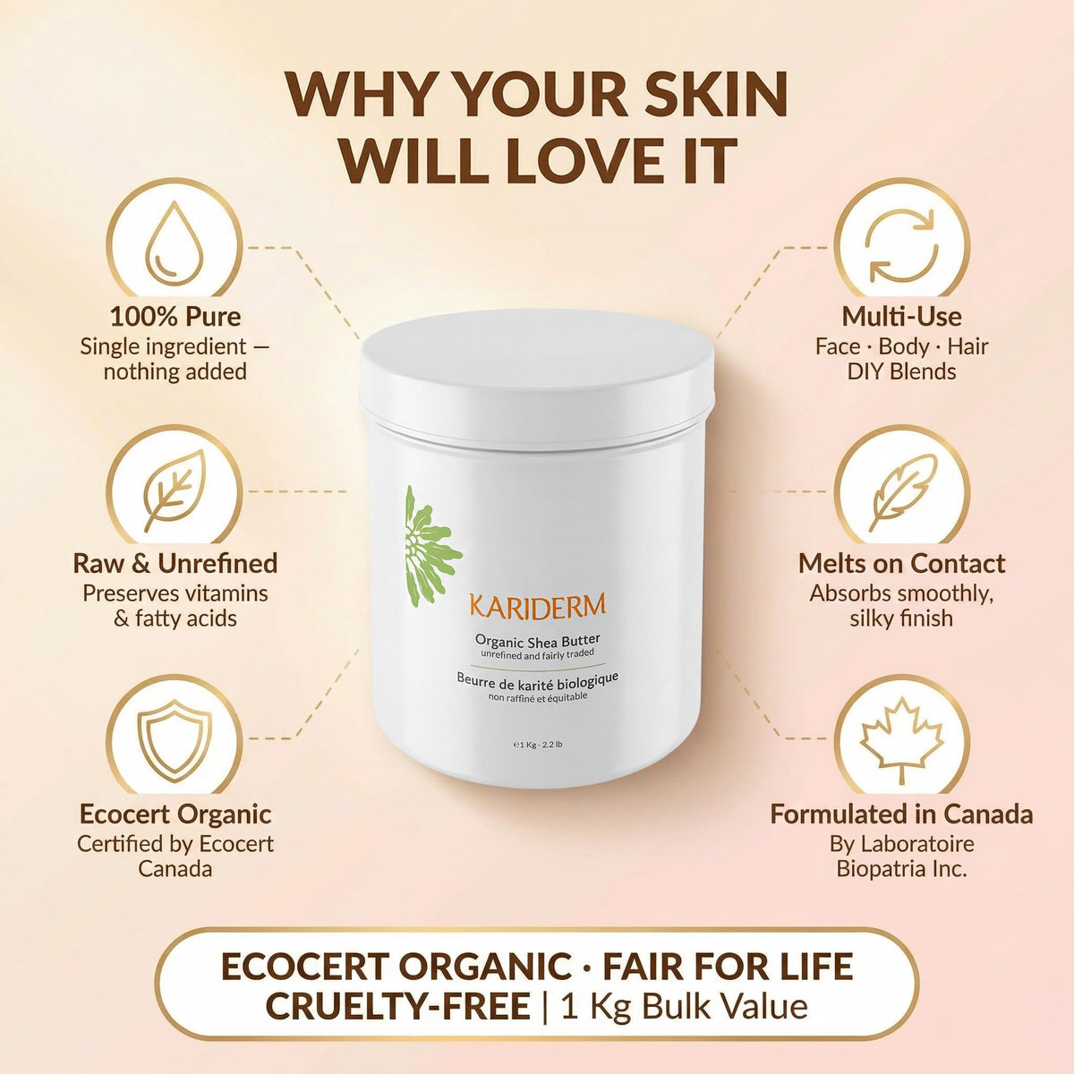 KARIDERM Organic Shea Butter