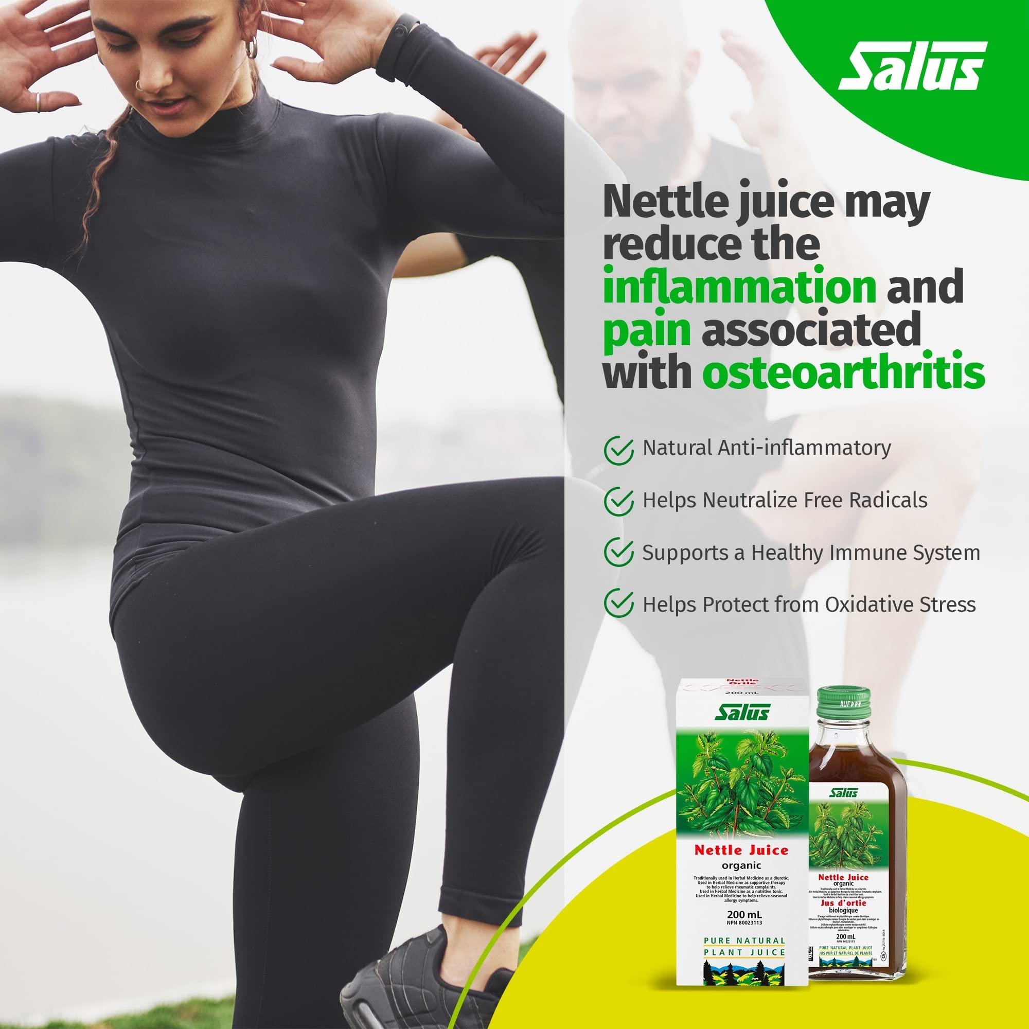 Salus Nettle Fresh Plant Juice | Antihistamine ‚Äì Seasonal Allergy Relief | Herbal Supplement for Sinus and Nasal Health | Supports Immune and Respiratory System | Organic & Vegan-Friendly 200ml