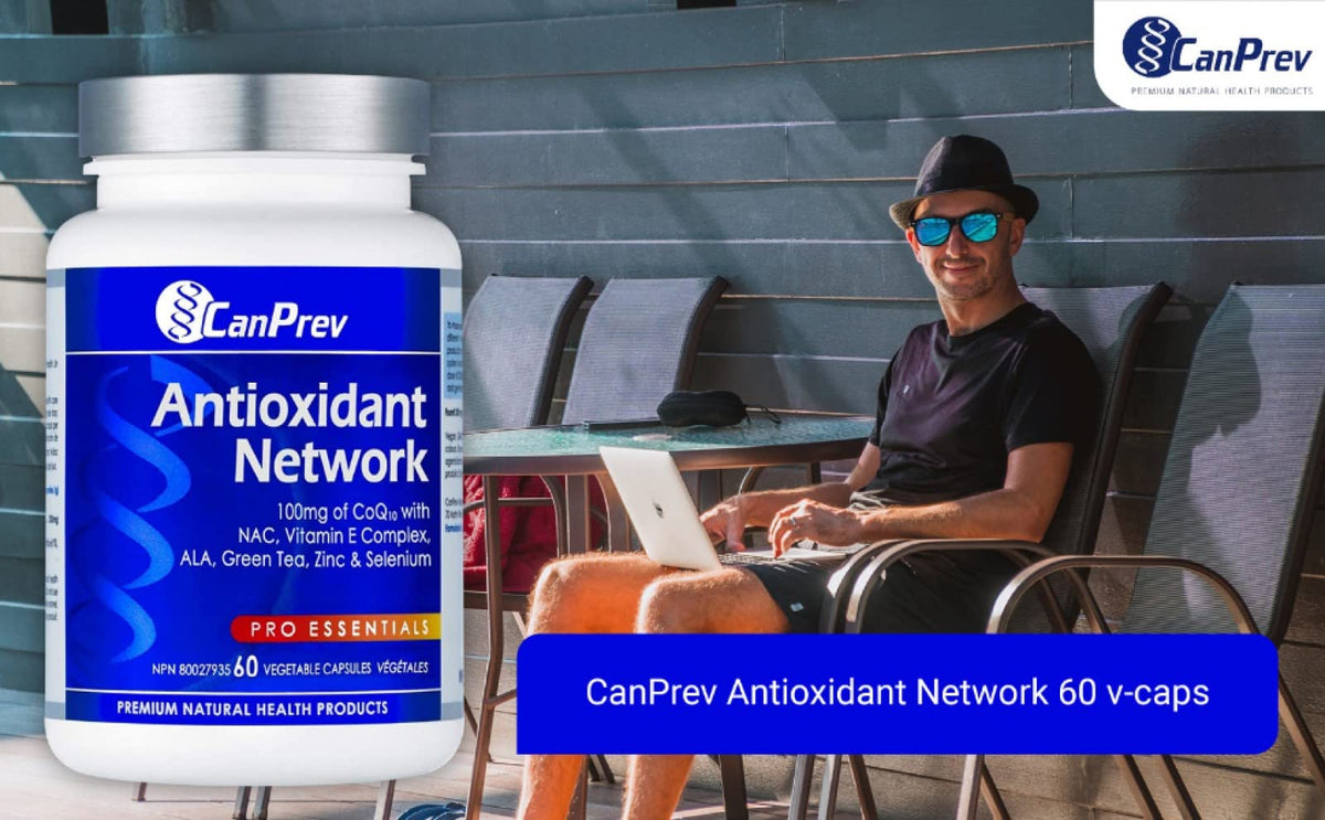 CanPrev Antioxidant Network Capsules, CoQ10 100mg, Gluten Free, 60 Capsules