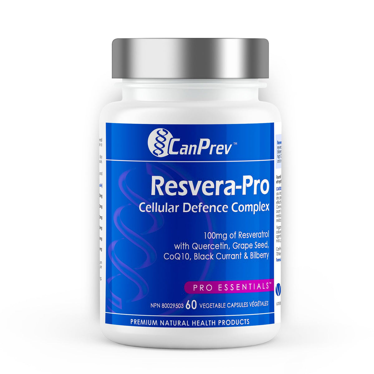CanPrev Resvera Pro, 100mg Resveratrol, 60 Veg Capsules, 30-60 Day Supply
