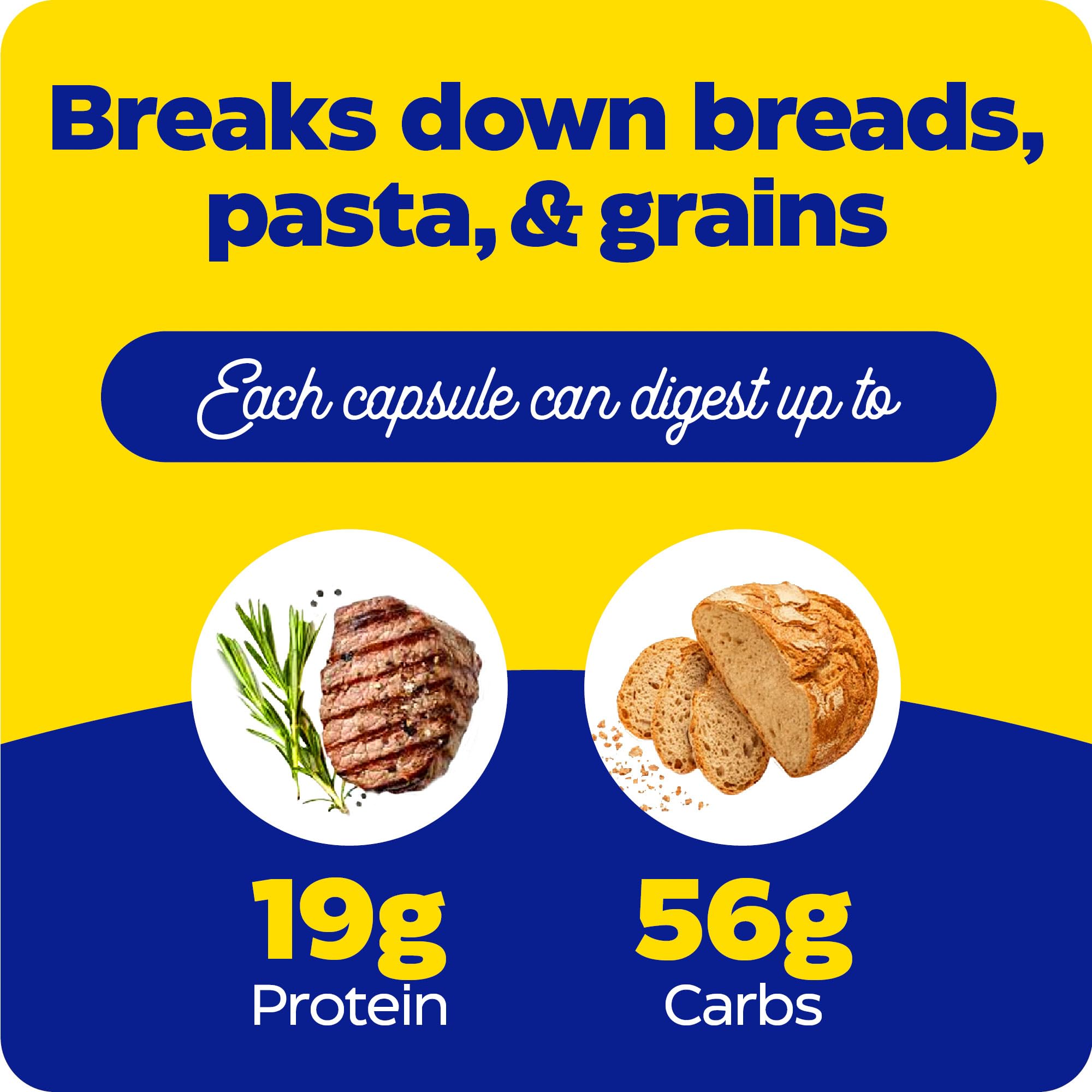 Enzymedica - GlutenEase, 60 Vegan Capsules, 60-Day Supply - Advanced Enzyme Blend for Enjoying Gluten & Casein-Containing Foods with Comfort, Promotes Easy Digestion, Kosher, Dairy, Gluten & Soy Free