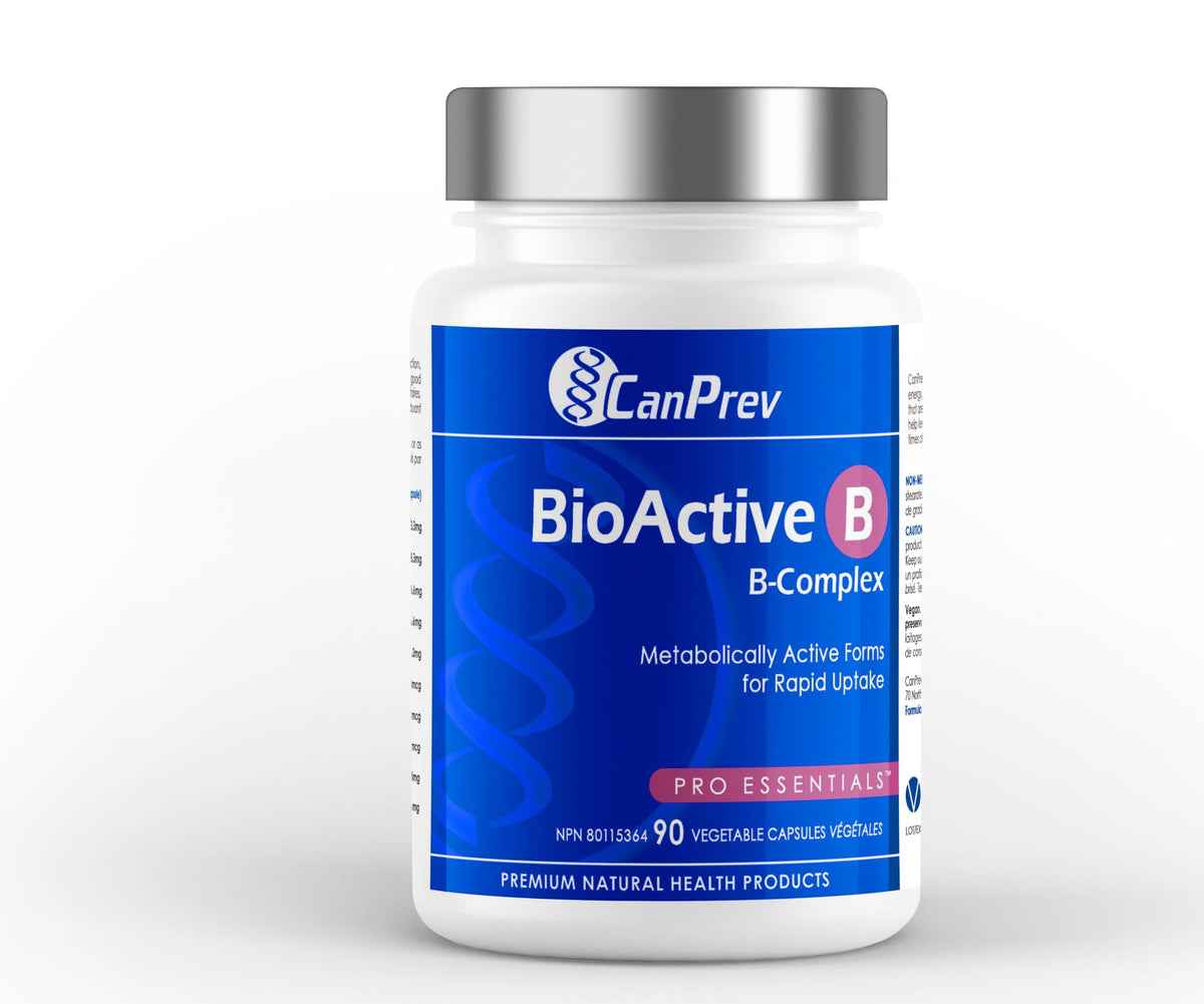 CanPrev BioActive B Complex, Vitamin B Complex, 90 Capsules, 30-Day Supply