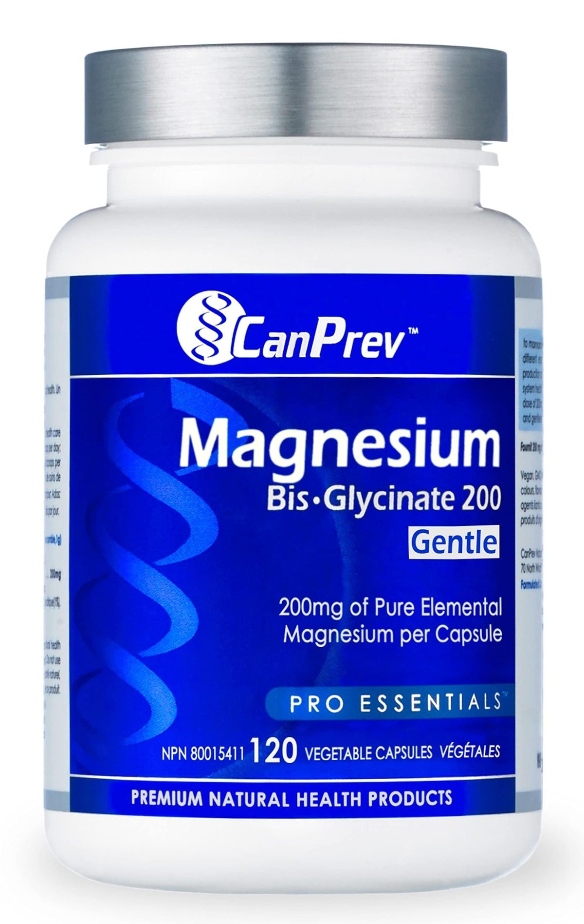 CanPrev Magnesium Bisglycinate 200 mg Capsules, 120 Day Supply
