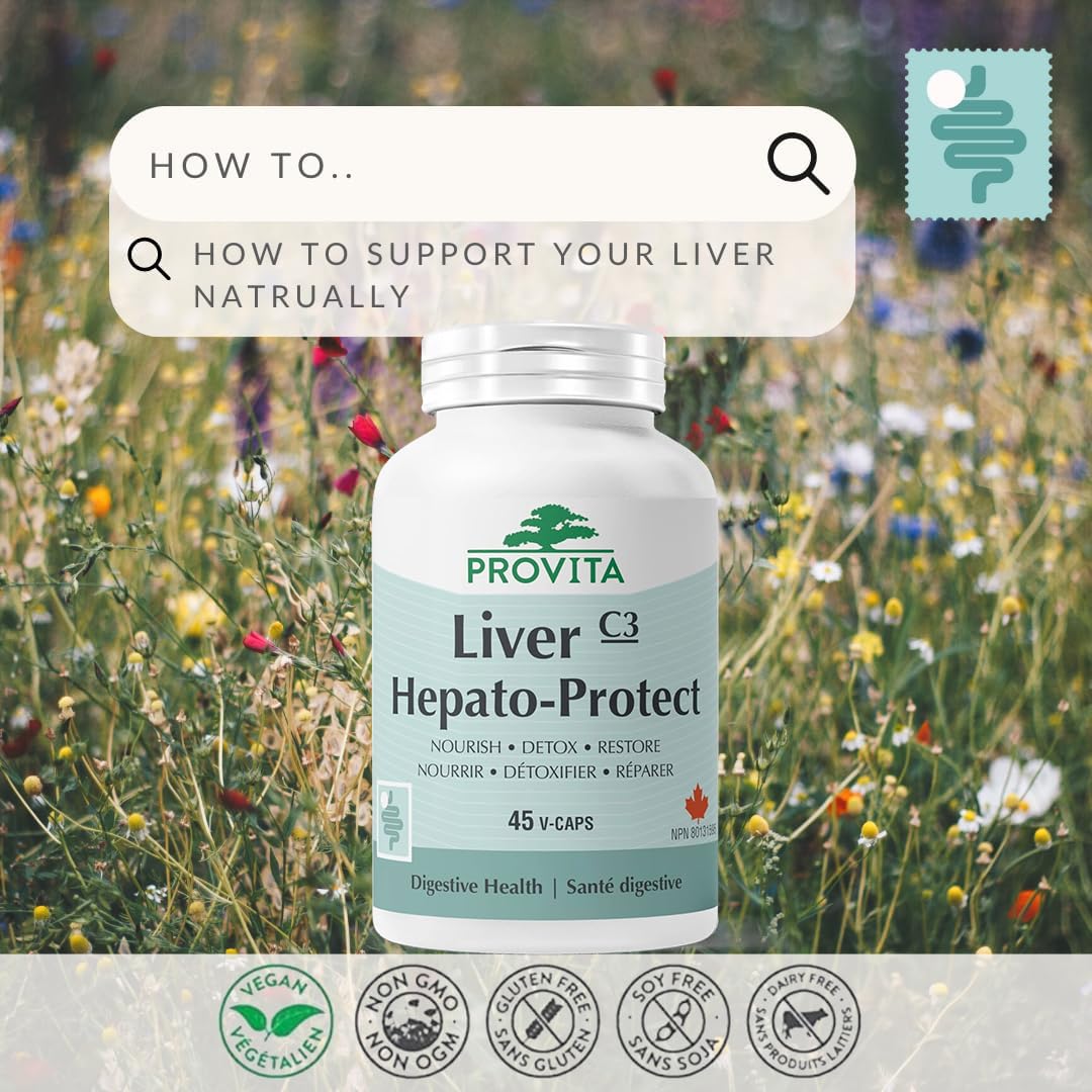 Provita Liver Hepato-Protect™ - Formule complète de détoxification et de régénération du foie - Végane et sans OGM