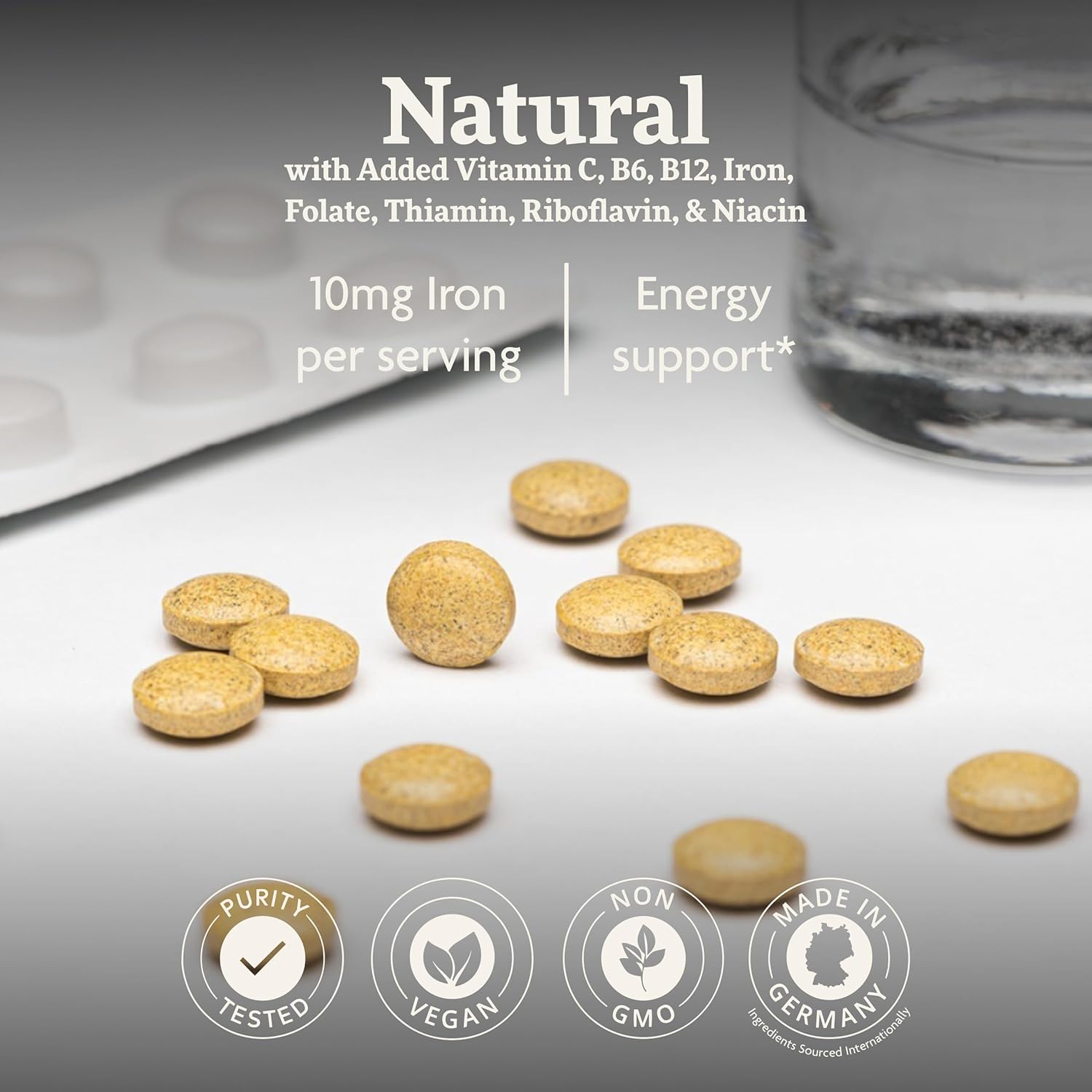 Comprimés Salus Floradix Fer et Vitamines | Supplément de fer à base de plantes pour femmes, hommes et enfants | Végétarien, sans gluten, sans levure et sans OGM (120 comprimés)