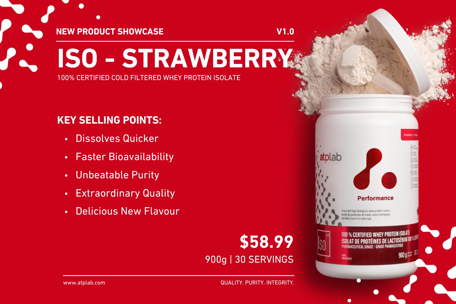 ATPLAB ISO Grass Fed, 900 g