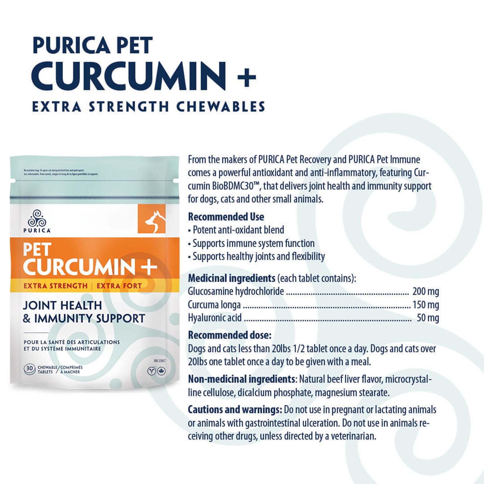 PURICA Curcuma Plus Extra Fort pour animaux de compagnie