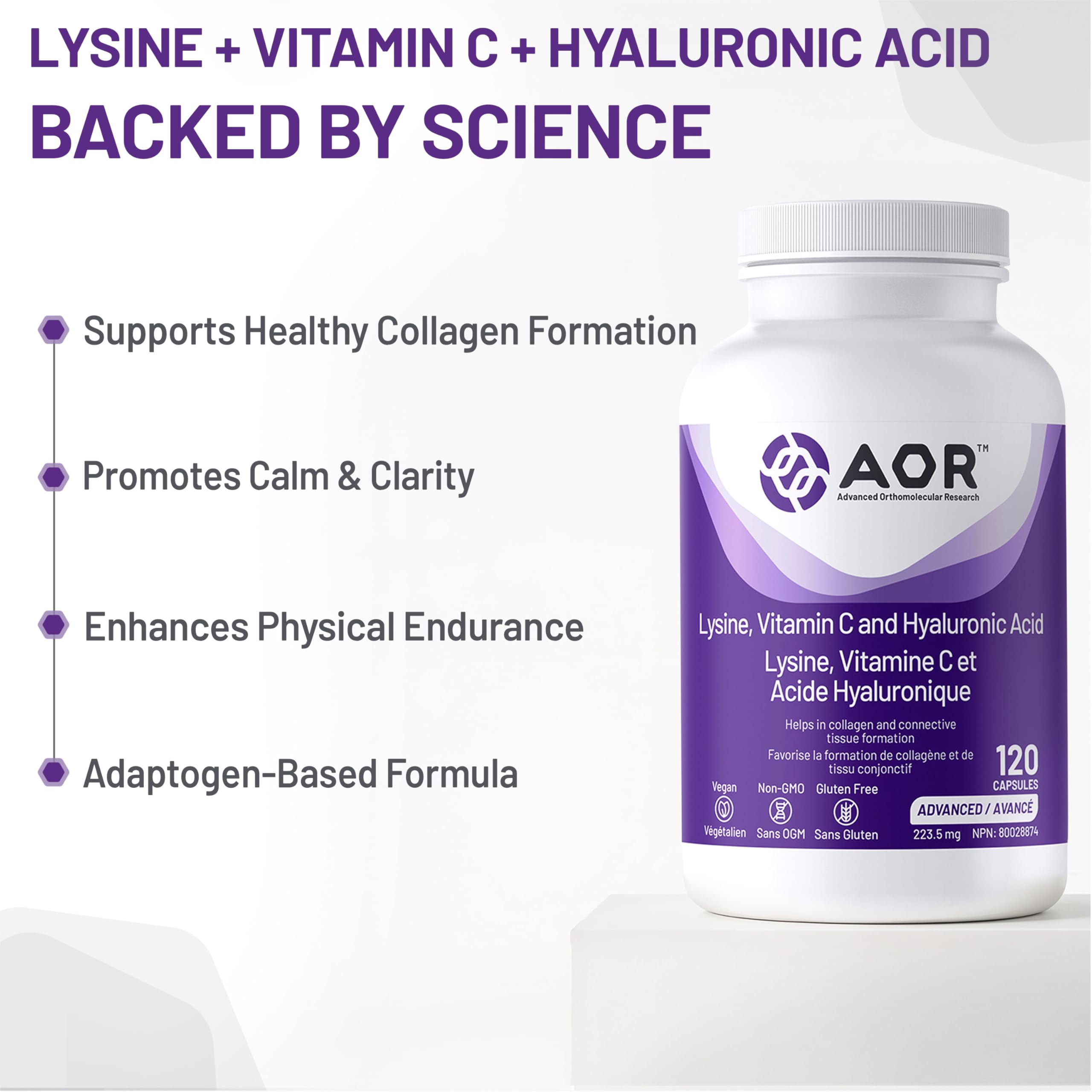 AOR Lysine, acide hyaluronique et vitamine C