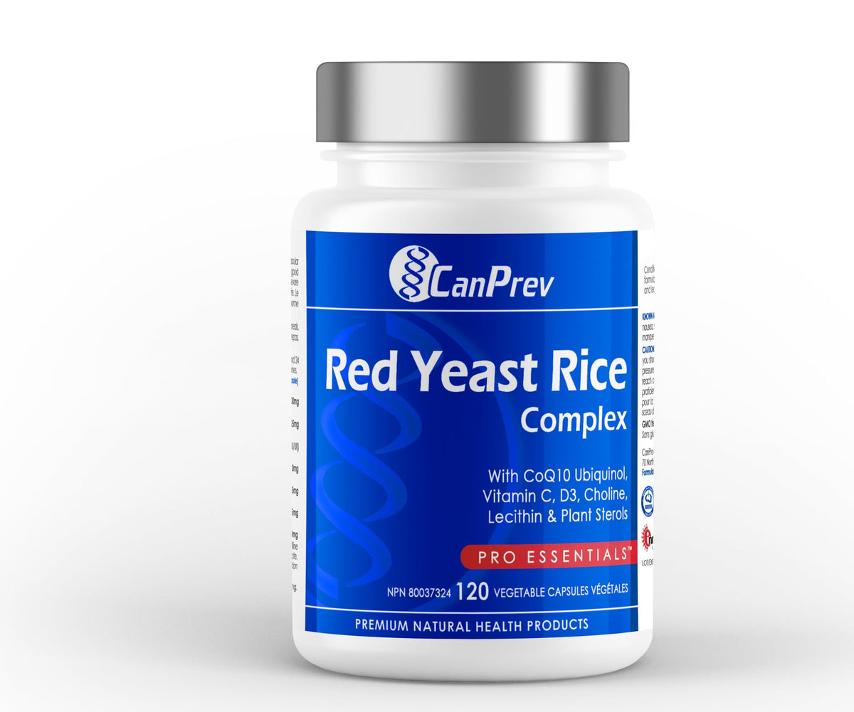 CanPrev Red Yeast Rice, CoQ10 Ubiquinol, Vitamin C, 120 Caps, 60-Day Supply