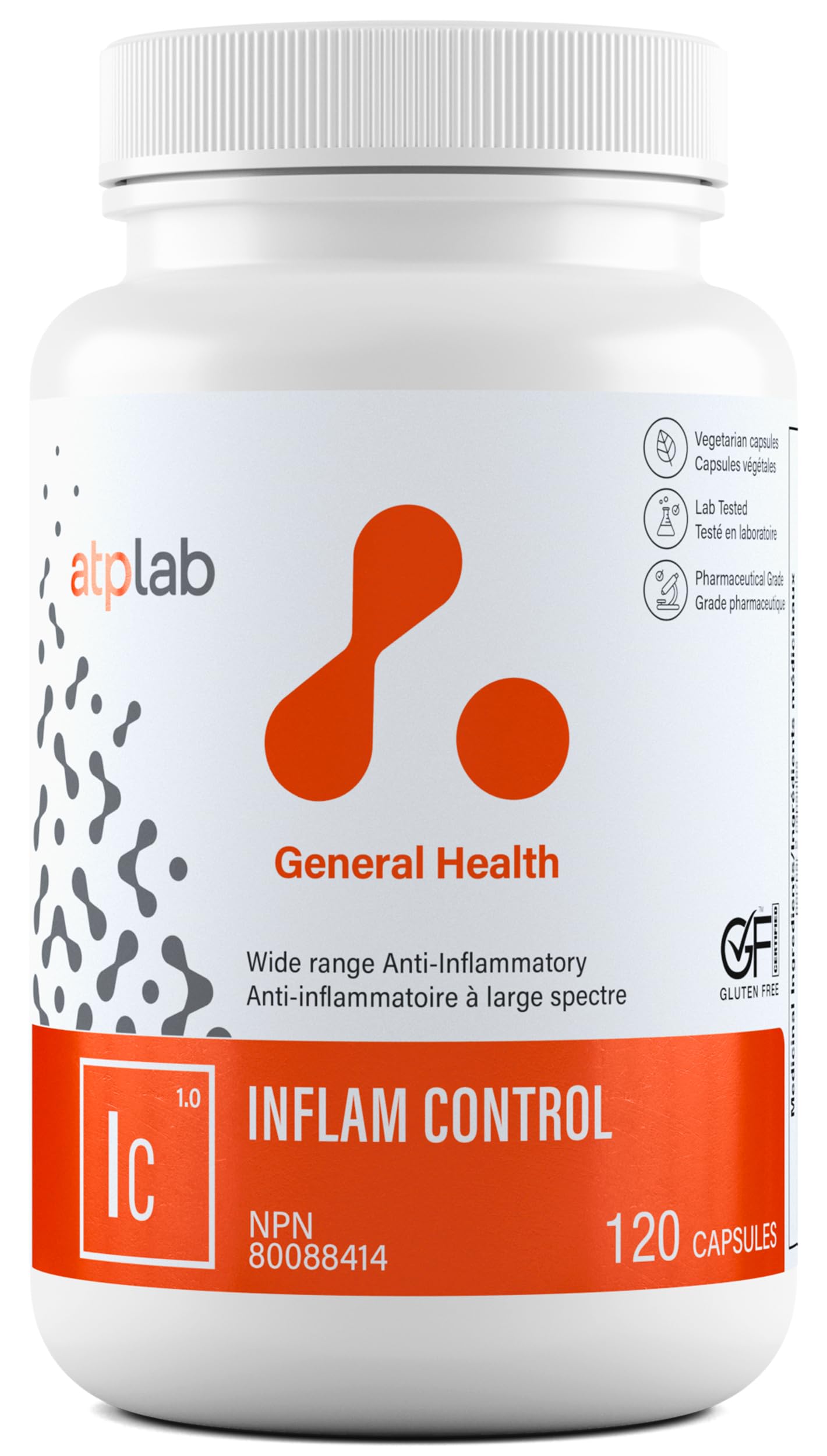 ATP LAB Inflam Control, 120 gélules - Soutien articulaire et musculaire avec Curcuma Acumin, BroccoPhane, Boswellia, Serrapeptase, Bromélaïne, Quercétine - Confort et mobilité améliorés
