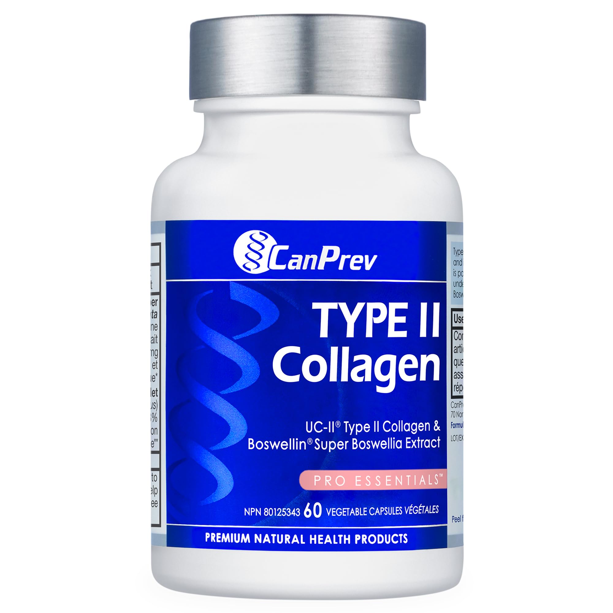 CanPrev - TYPE II Collagen Enhanced Formula for Joint Support, 60 Capsules 60-Day Supply - High Potency Collagen Peptides - Supplement for Skin & Connective Tissue Nourishment - Non-GMO & Gluten-Free