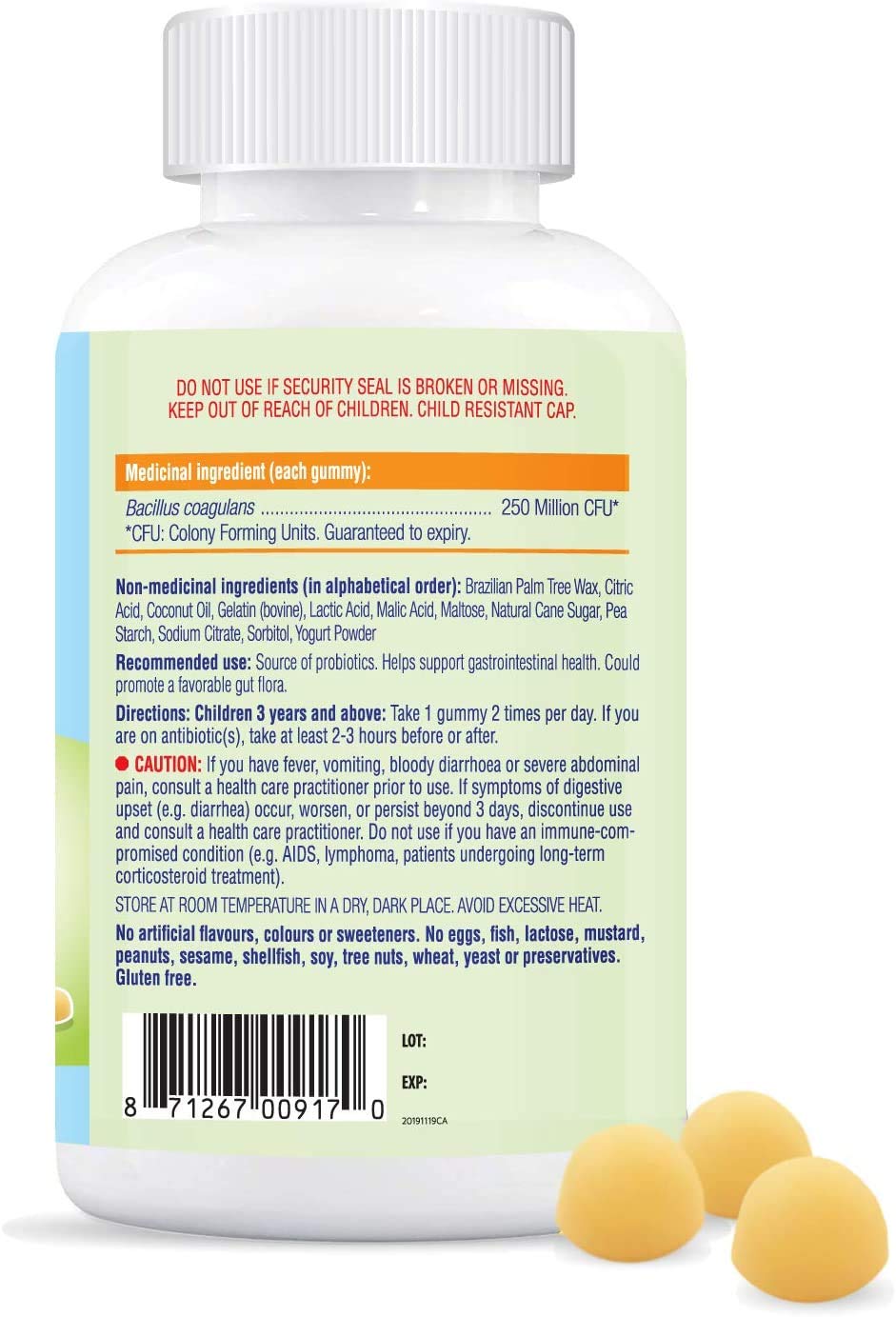 allKiDz Probiotic Gummies for Kids Children - 80 Count
