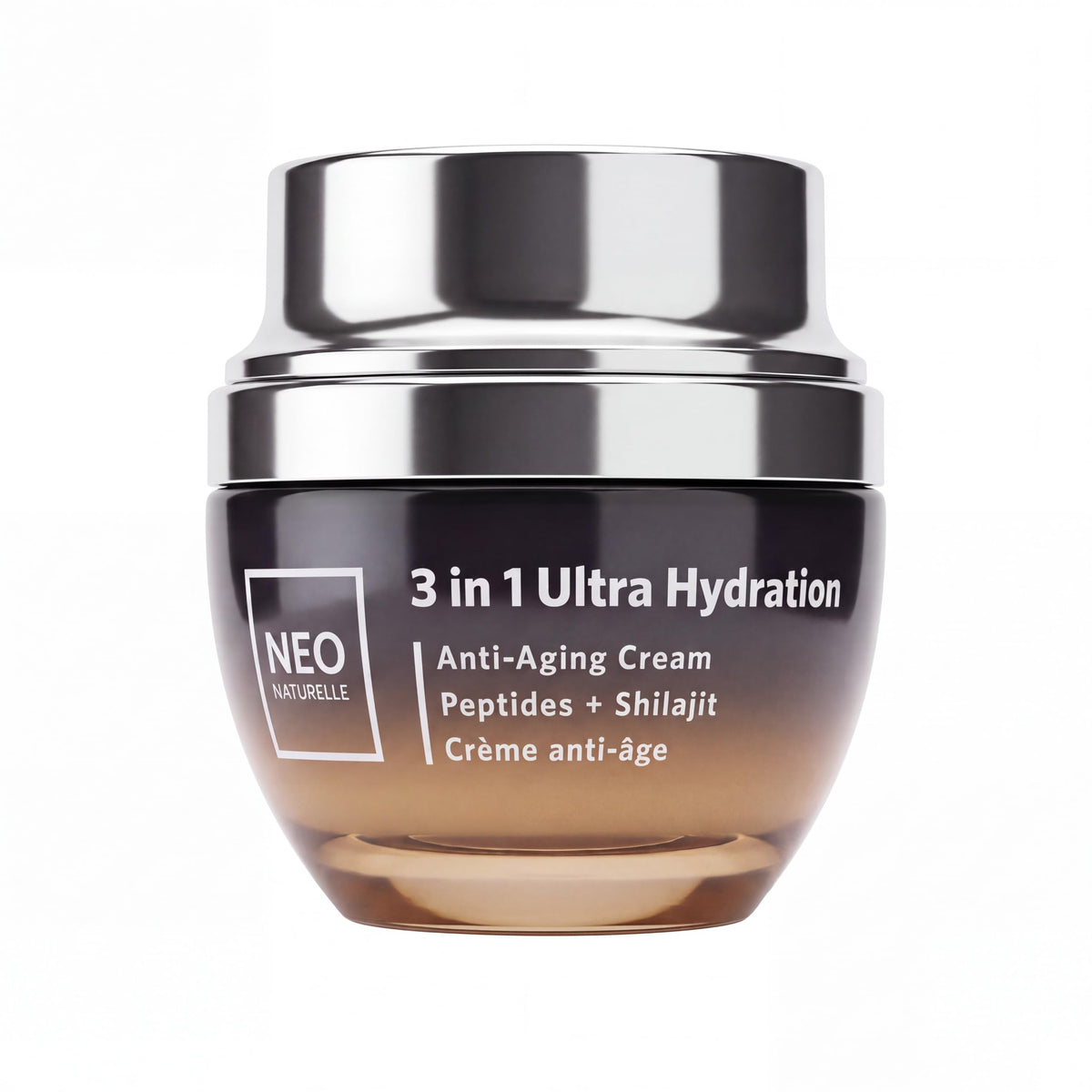 Neo Naturelle 3-in-1 Ultra Hydration Cream | Lightweight Moisturizer for Face & Eyes, Day & Night | Peptides, Ceramides, Hyaluronic Acid & Shilajit | Normal to Oily Skin | Natural, Vegan | 50 mL