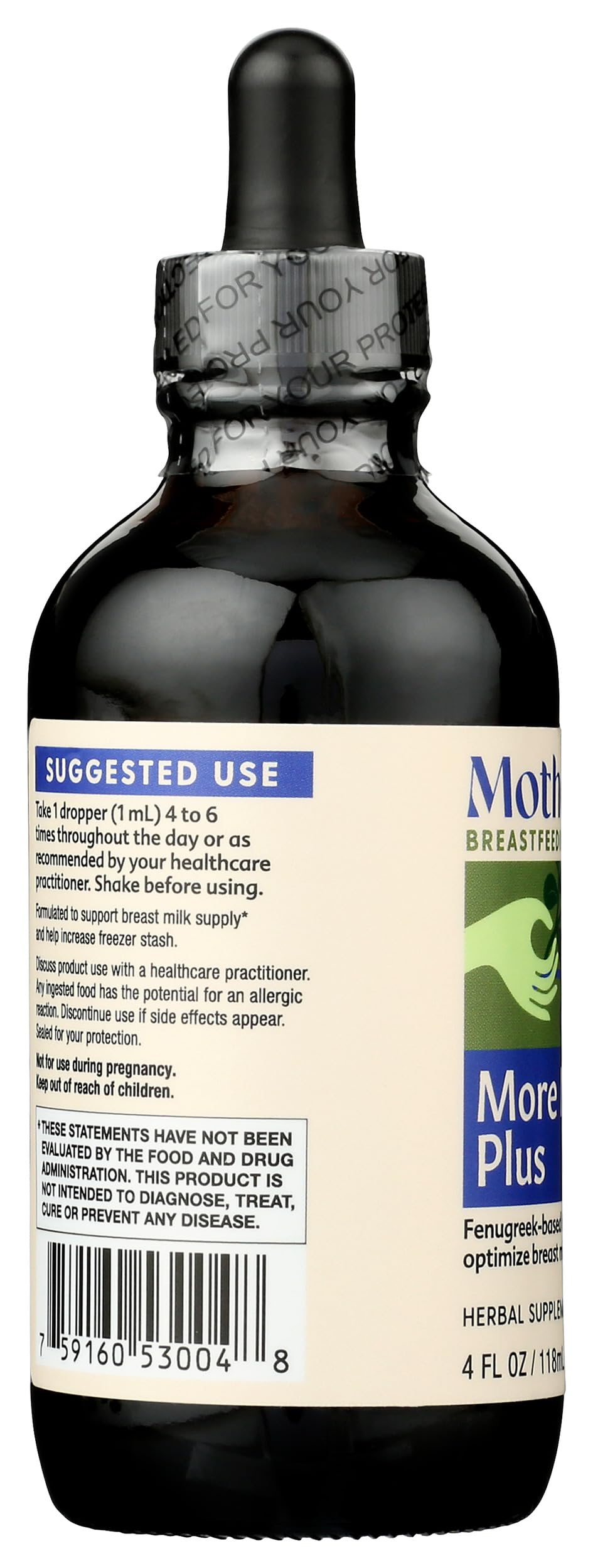 Motherlove More Milk Plus Tincture (118 mL) Herbal Lactation Supplement to Enhance Breast Milk Supply for Nursing & Pumping Moms—USDA Organic Herbs, Non-GMO—Concentrated Liquid Extract