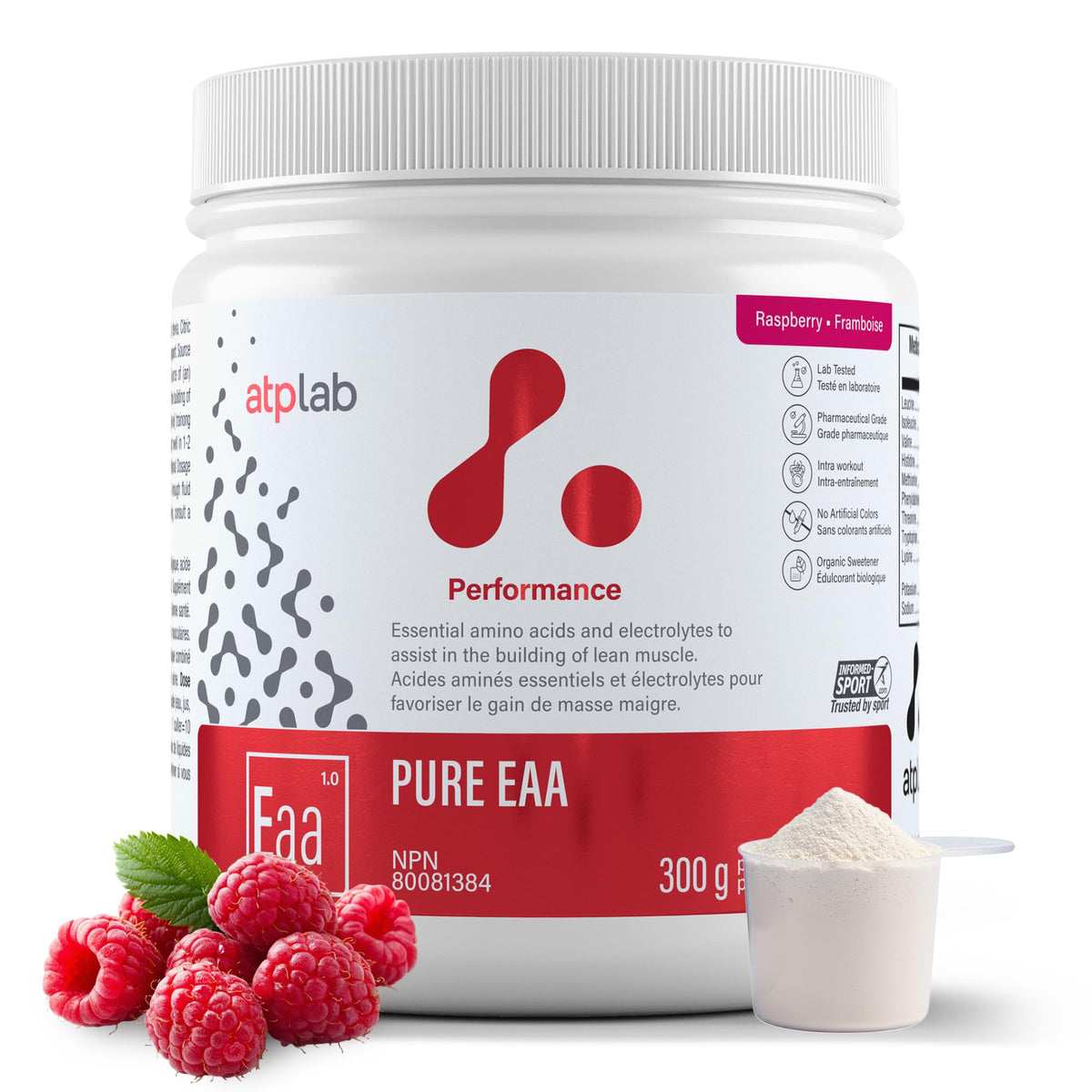 atplab EAA Powder, Essential Amino Acids, Raspberry, 300g, 30 Servings