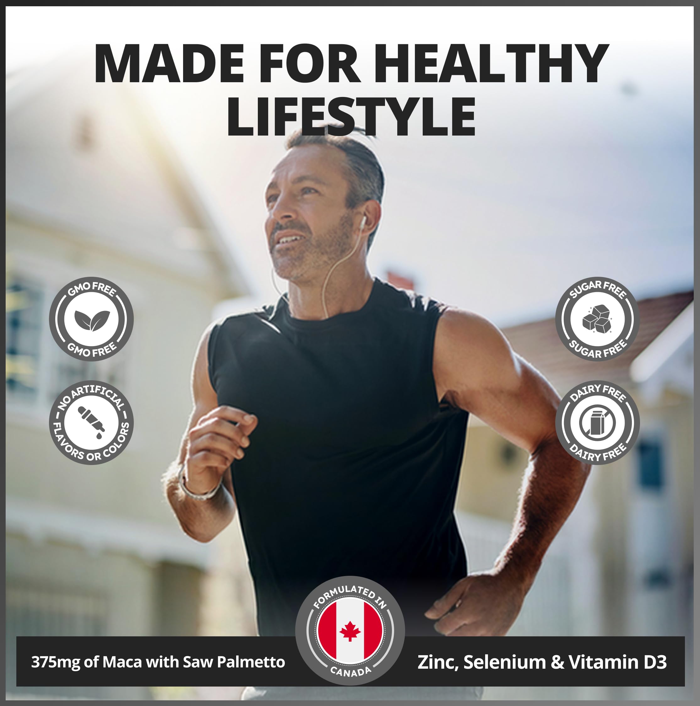CanPrev Prostate-Pro + Maca Support - 100 V-Capsules - Formule de soutien de la prostate pour hommes - Favorise le bien-être de la prostate - Avec vitamine D3 et citrate de zinc - Aide à réduire la fréquence des mictions