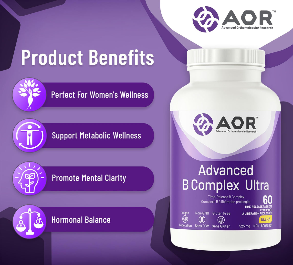 AOR Myo Inositol Powder, Advanced B Complex, Unflavoured, 500 g, For Adults