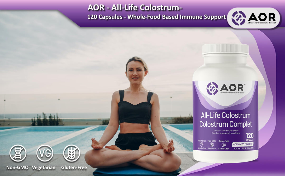 AOR All-Life Colostrum Supplements, 500 mg, 120 Capsules, 4-Month Supply