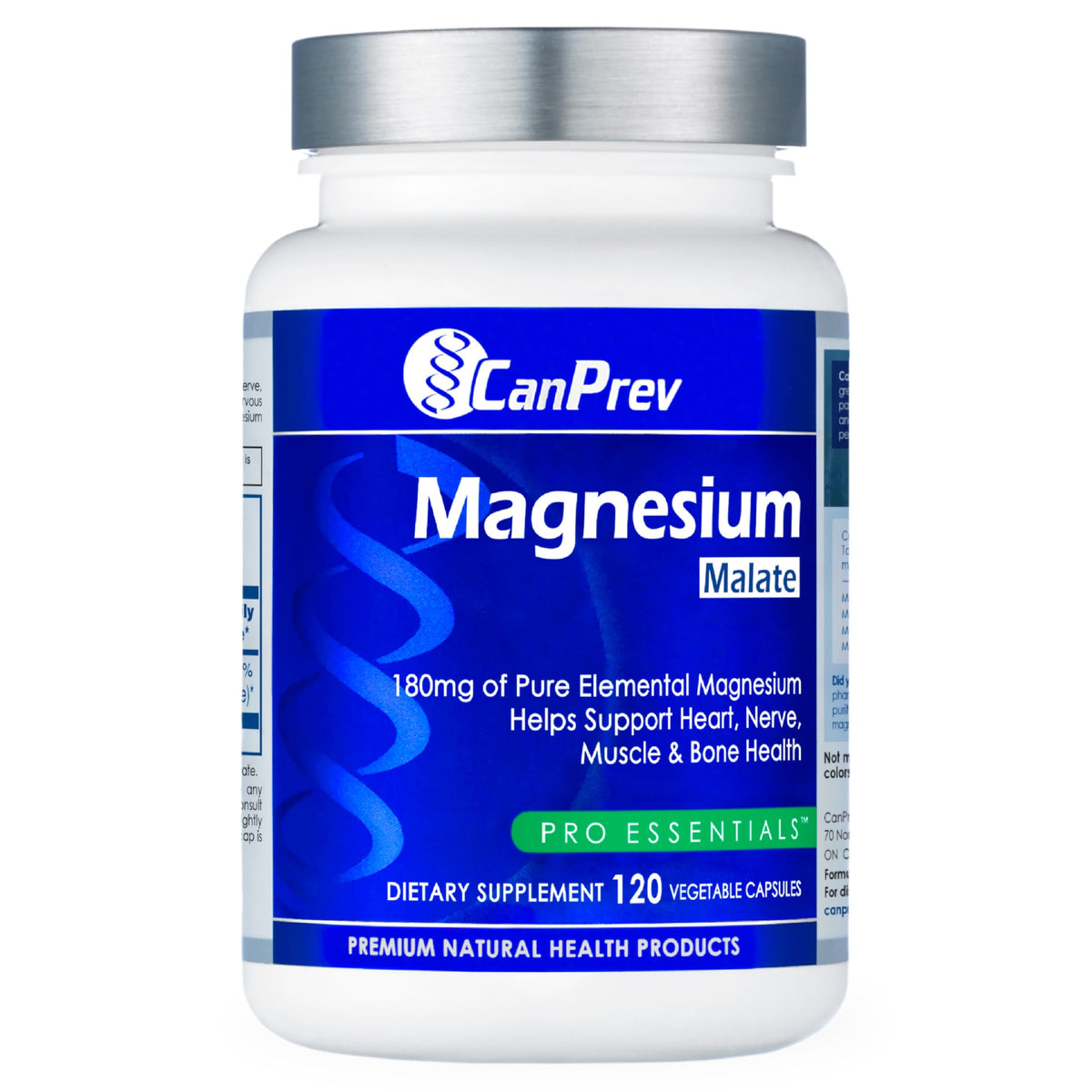 CanPrev Magnesium Malate 180 mg, Magnesium Supplement, 120 Day Supply